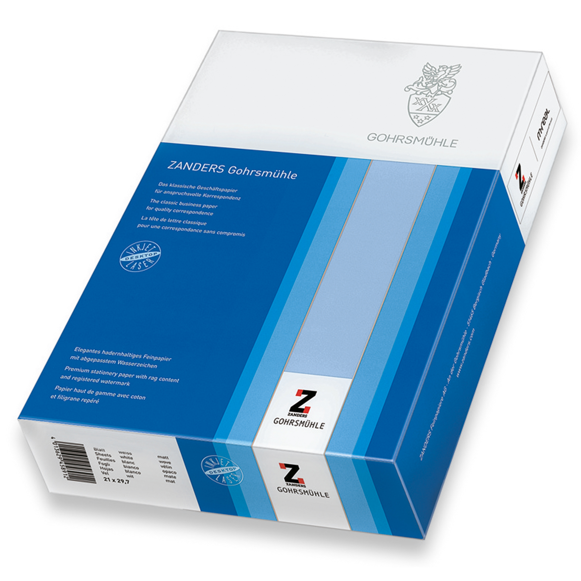 Zanders Briefpapier Gohrsmühle DIN A4 80g/m² Papier, hadernhaltig hochweiß