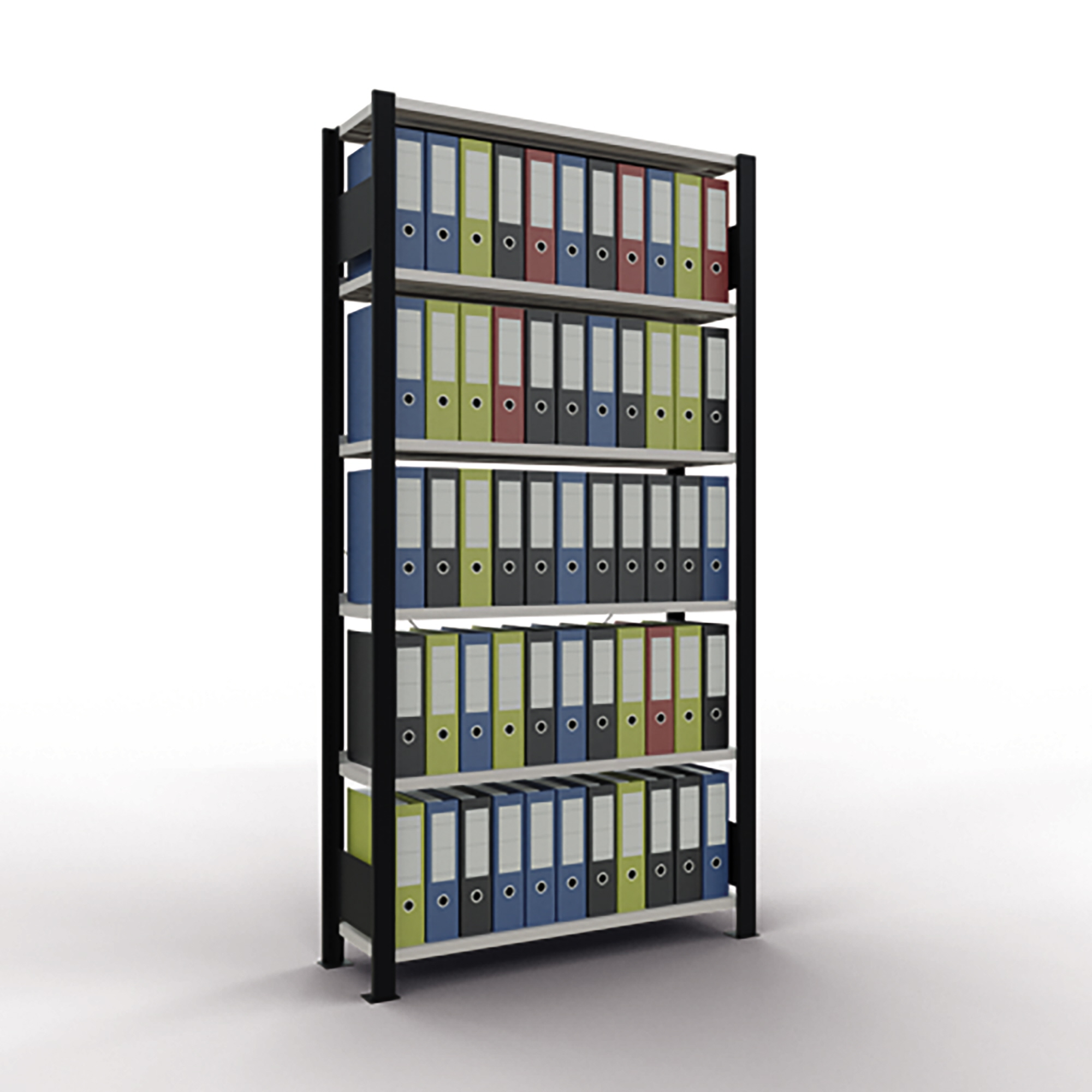 SCHULTE Grundregal MULTIplus85 1.000 x 2.000 x 300 mm (B x H x T) 6 Fachböden 85kg inkl. Abdeckkappen, Klemmfüße Stahl