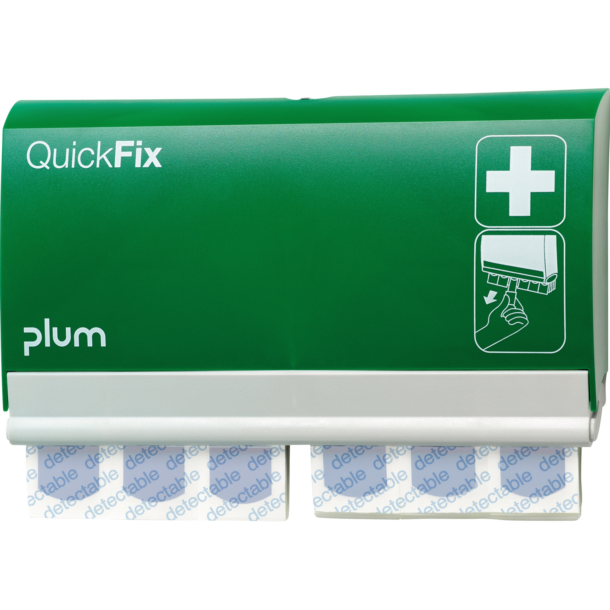 QuickFix Pflasterspender detecable 13,5 x 23 x 3 cm (B x H x T) gefüllt Kunststoff grün