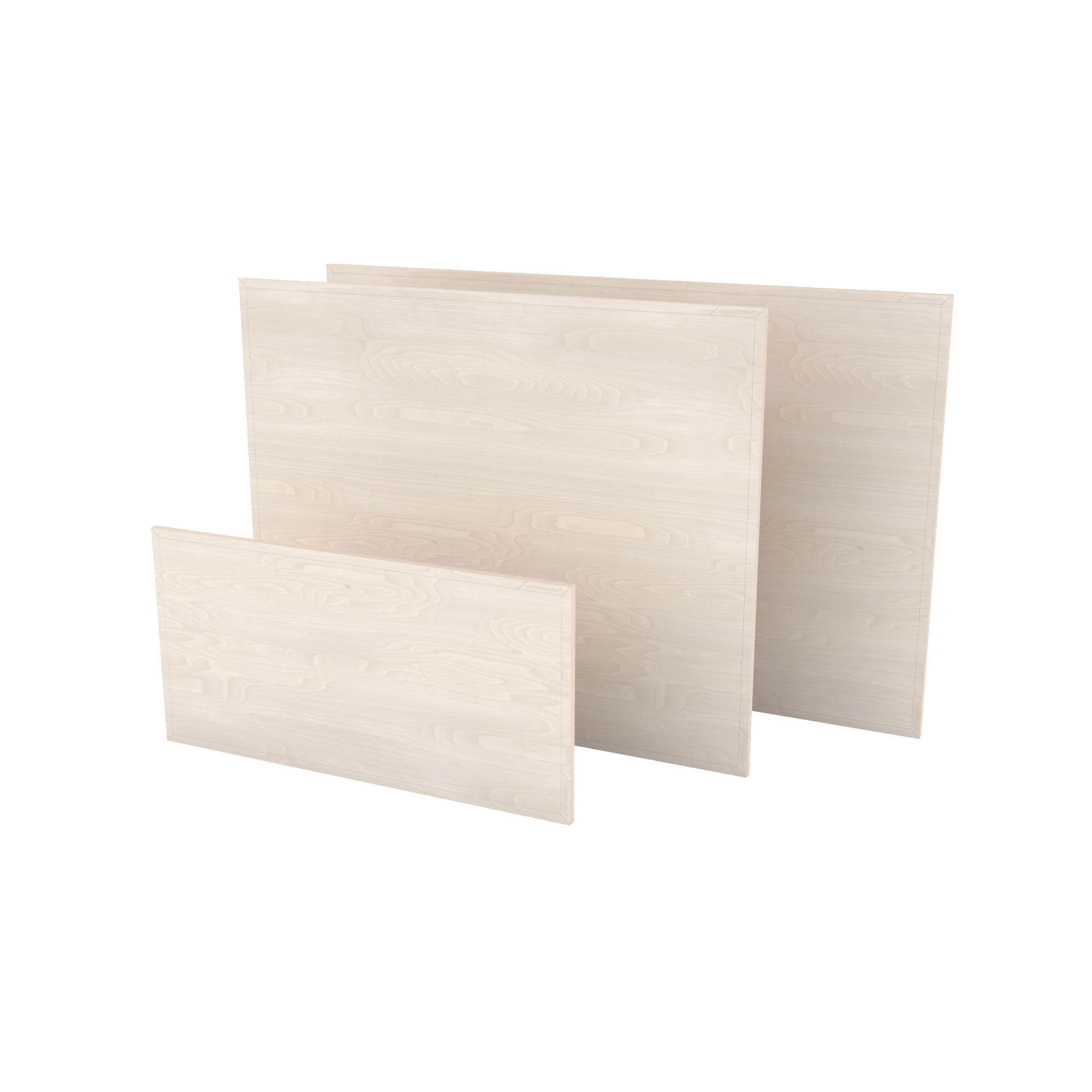 magnetoplan® Magnettafel Design Wood Series 148 x 96 cm (B x H) Birkenholz weiß