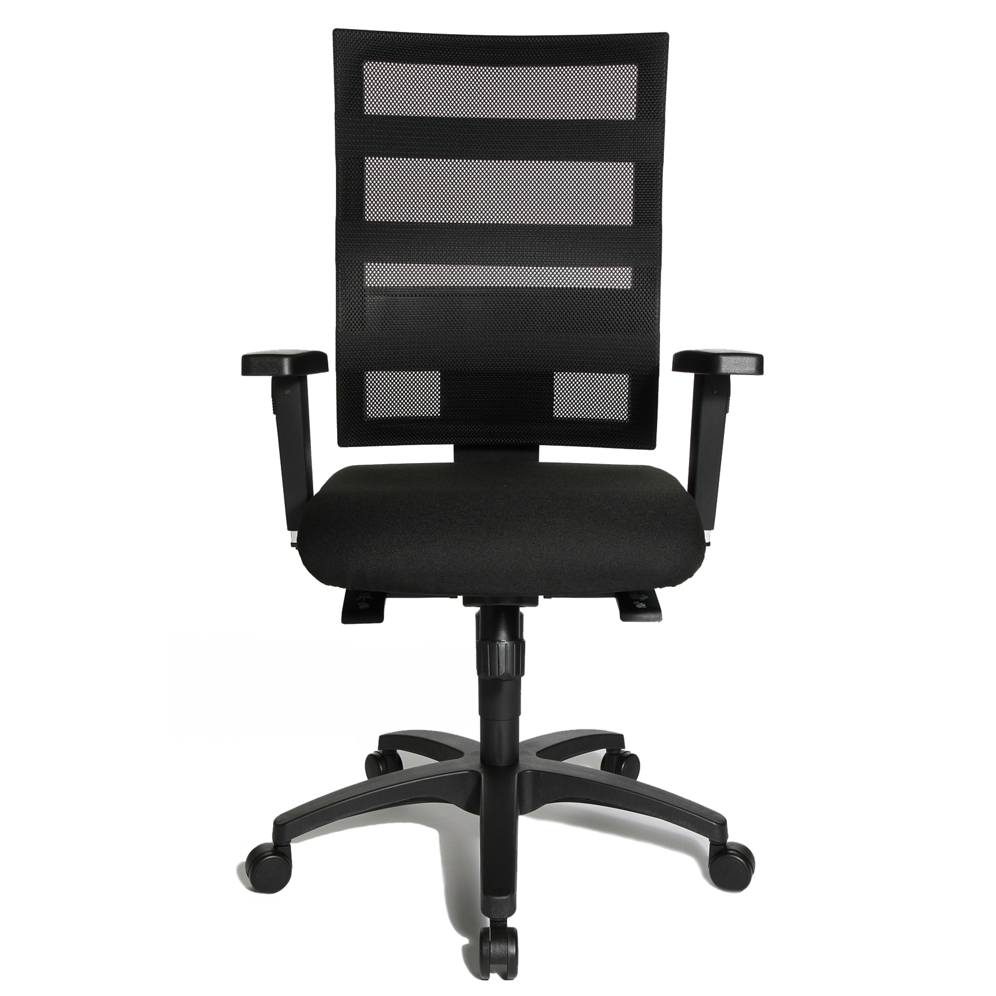 TOPSTAR Bürodrehstuhl X-Pander Plus 48-62cm Punktsynchronmechanik Rolle hart gebremst (für Teppichboden) optionales Zubehör: Rolle weich gebremmst (für Hartboden) 6991 Polyamid schwarz