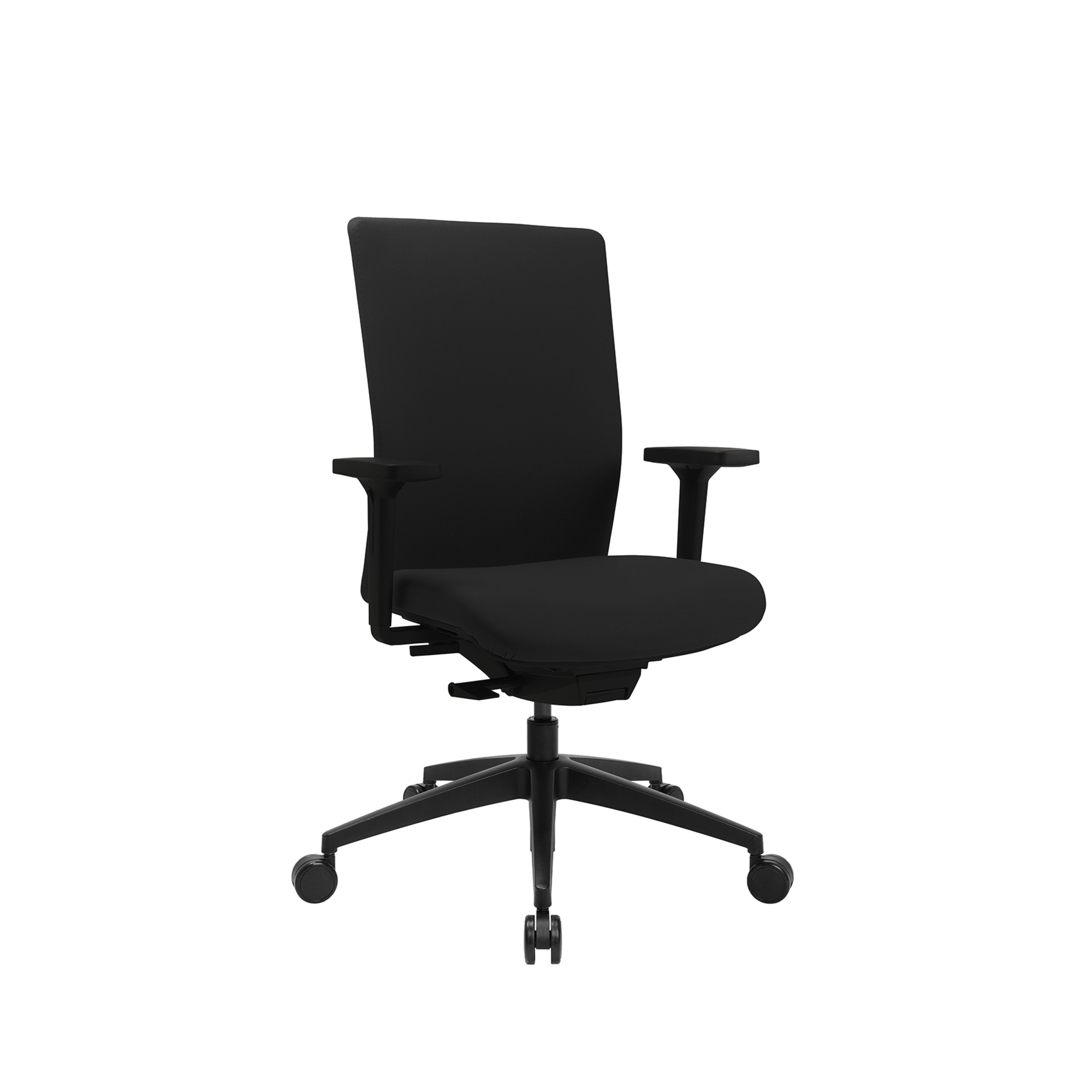TOPSTAR Bürodrehstuhl Sitness AirWork (P) AGR 45-57cm Synchronmechanik Rolle hart gebremst (für Teppichboden) Kunststoff schwarz