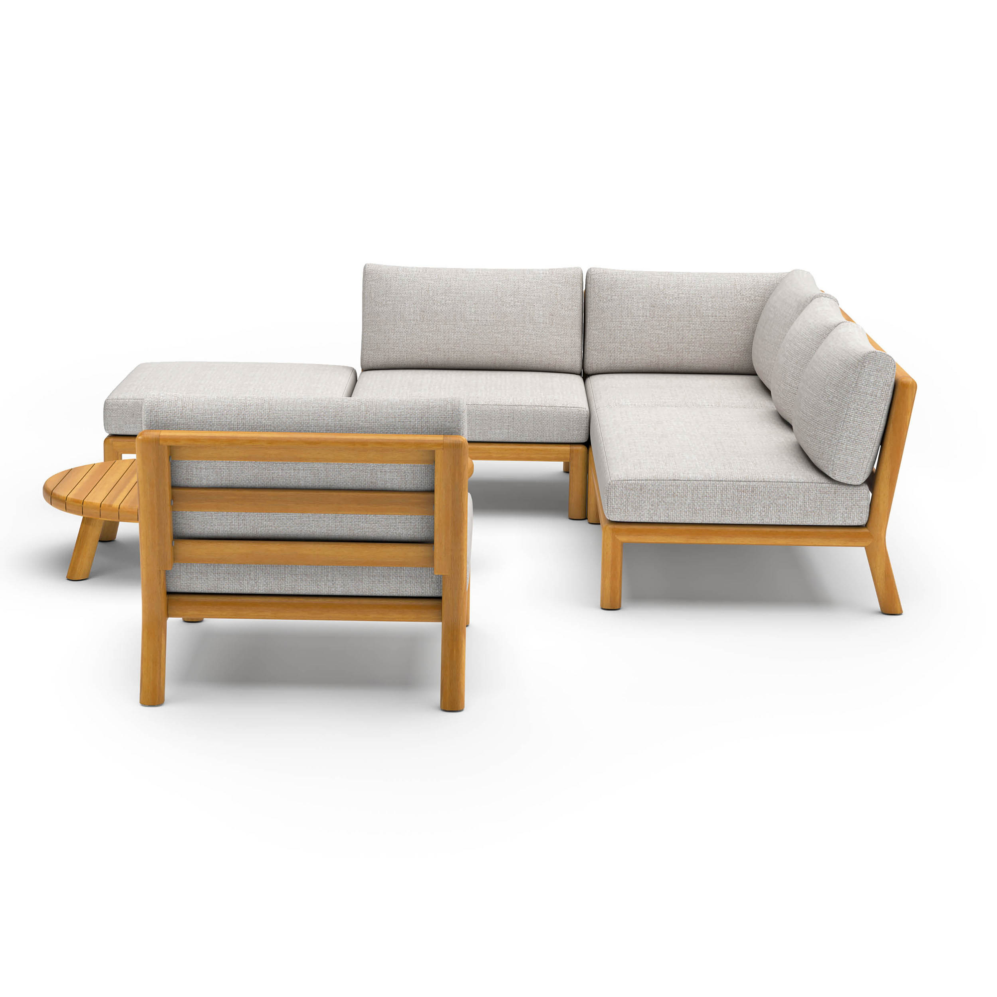 BEST Loungemöbel Matera 1 x Eckteil, 1 x 2-Sitzer, 1 x 1-Sitzer, 1 x Hocker, 2 x Beistelltisch