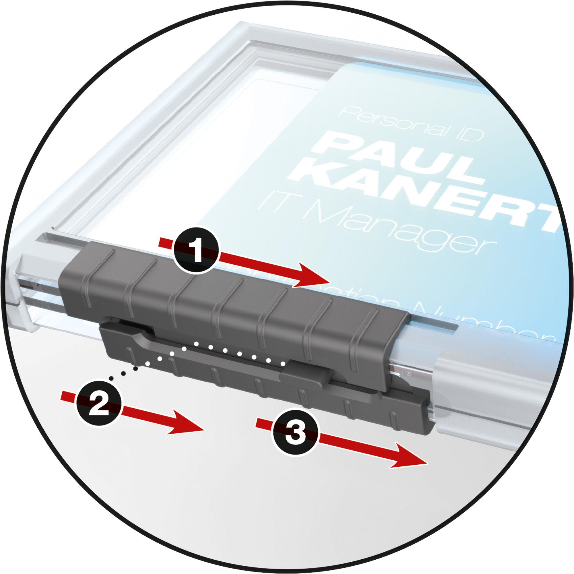 DURABLE Ausweishalter PUSHBOX TRIO 87 x 54 mm (B x H) Kunststoff transparent 10 St./Pack.