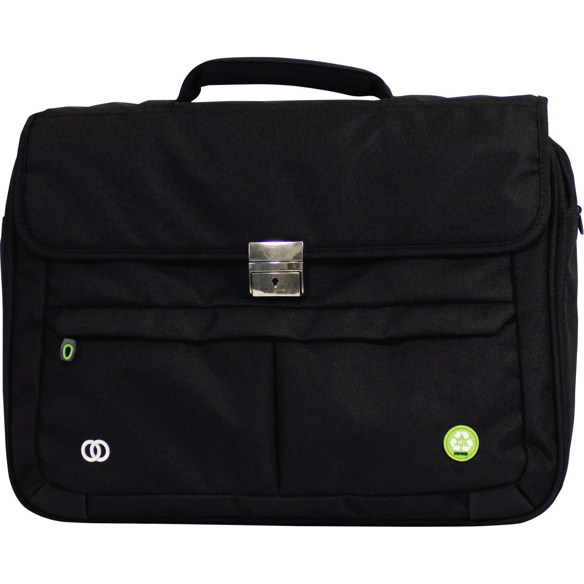 Soennecken Aktentasche oeco RPET Außenmaße: 43 x 34 x 12 cm (B x H x T) Steckverschluss PET, recycelt schwarz