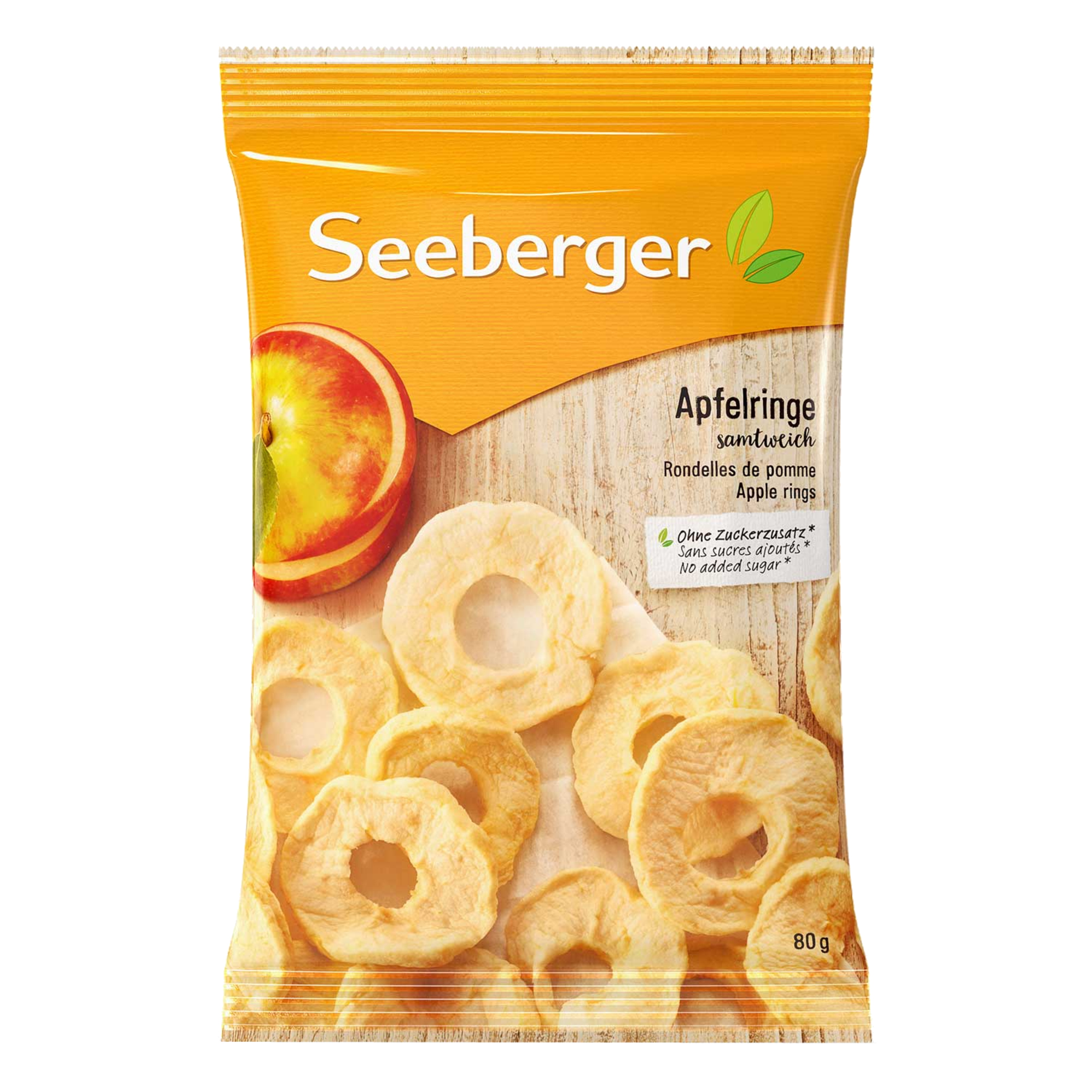 SEEBERGER Trockenobst Apfelringe 80 g/Pack.