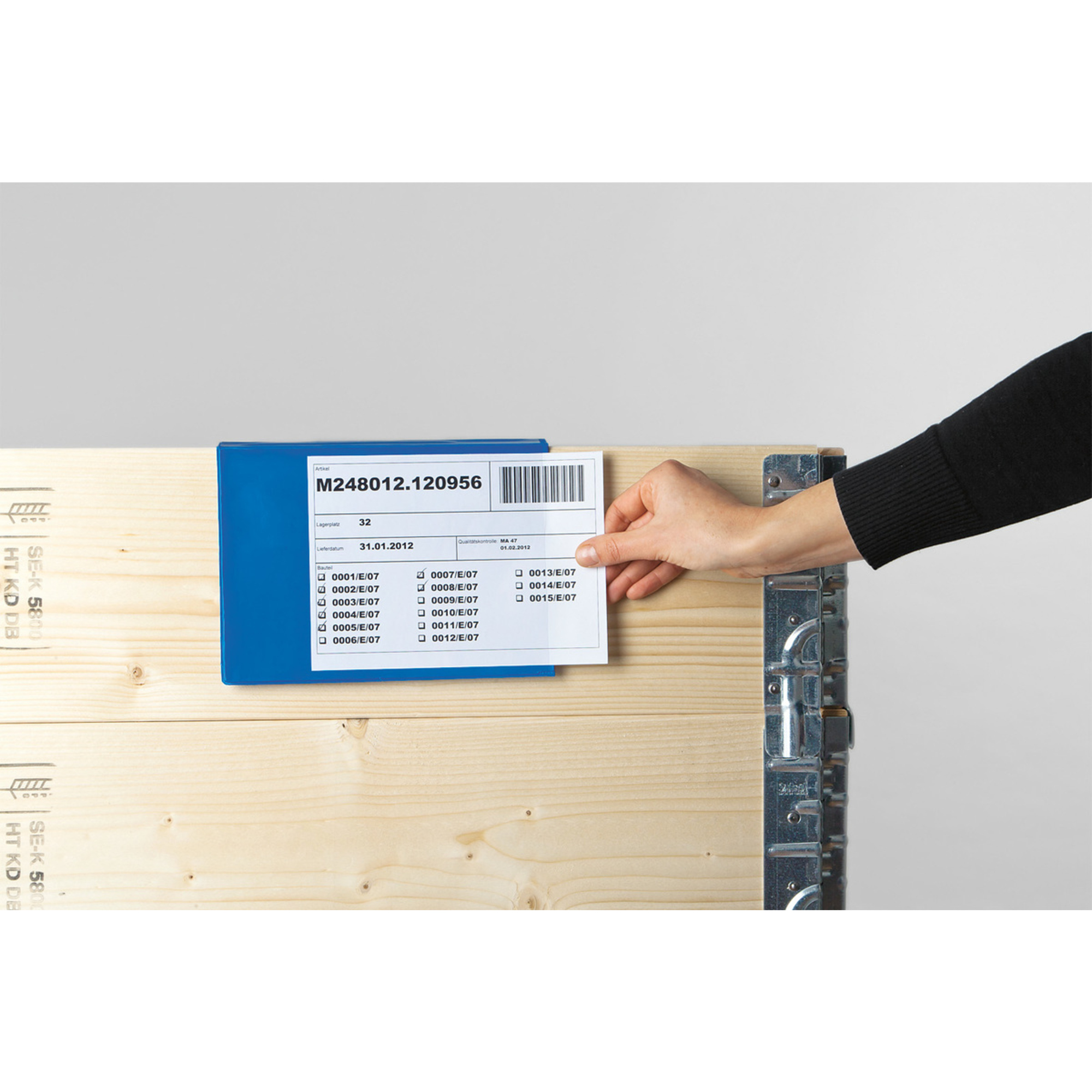 EICHNER Sichttasche DIN A4 quer Polypropylen blau