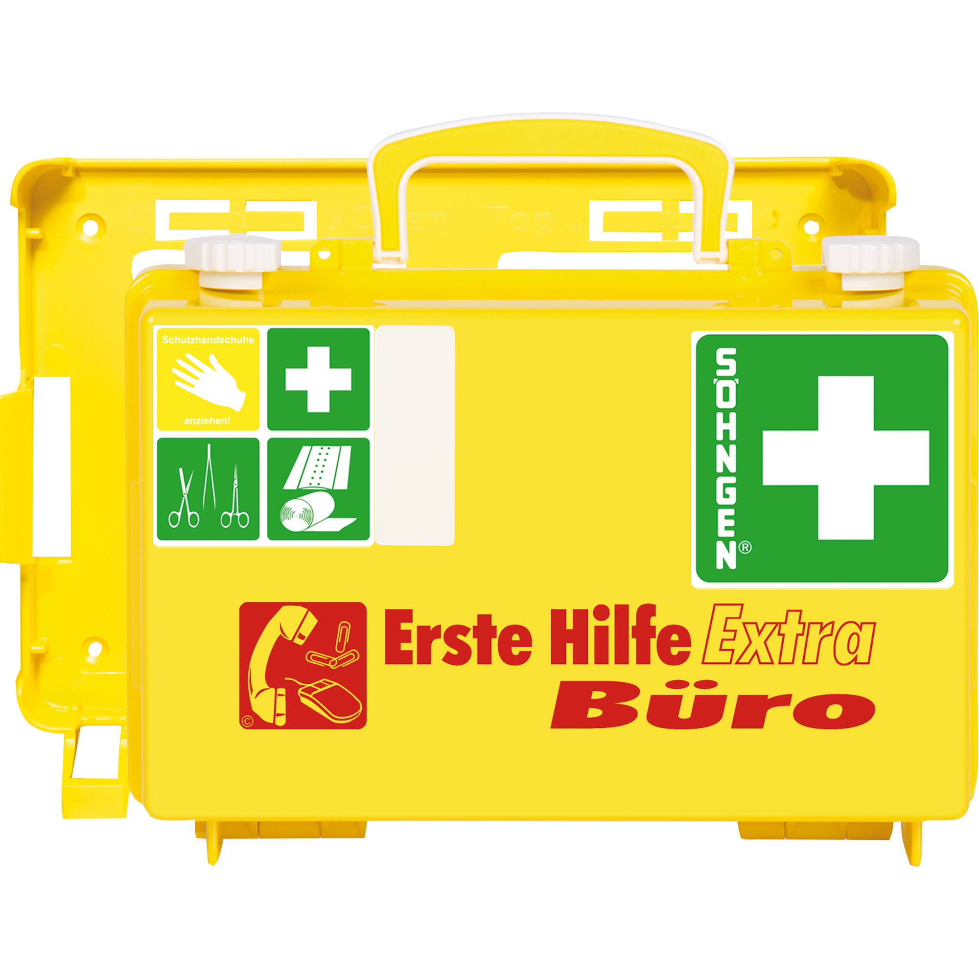 SÖHNGEN® Erste Hilfe Koffer Extra ca. 26 x 17 x 11 cm (B x H x T) DIN 13157 leuchtgelb