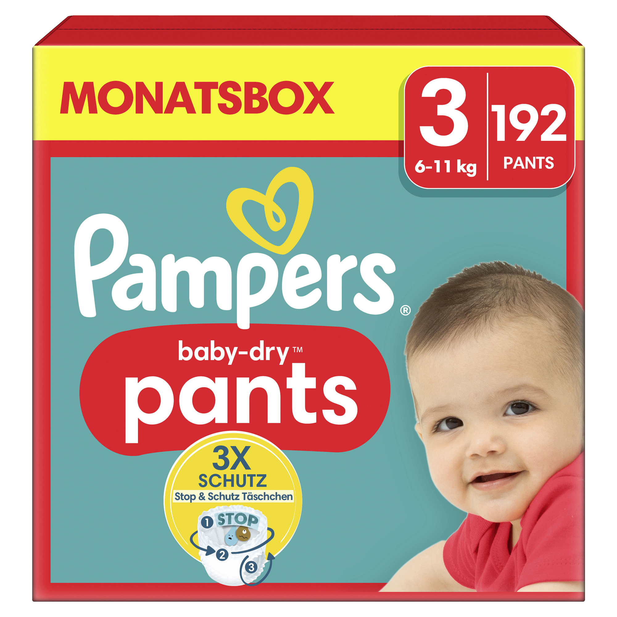 Pampers Windeln Baby Dry Pants 3 (6-11 kg) 192 St./Pack.