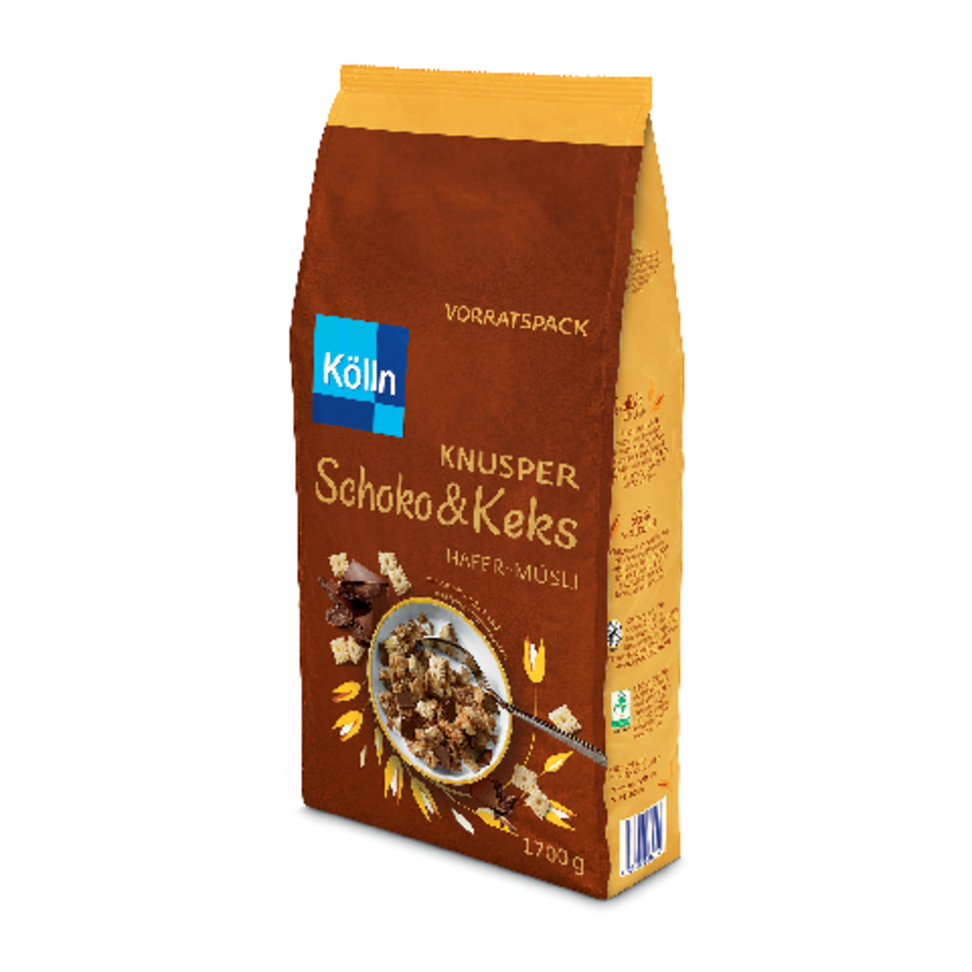 Kölln Müsli Knusper Schoko & Keks 4 x 1.700 g/Pack.