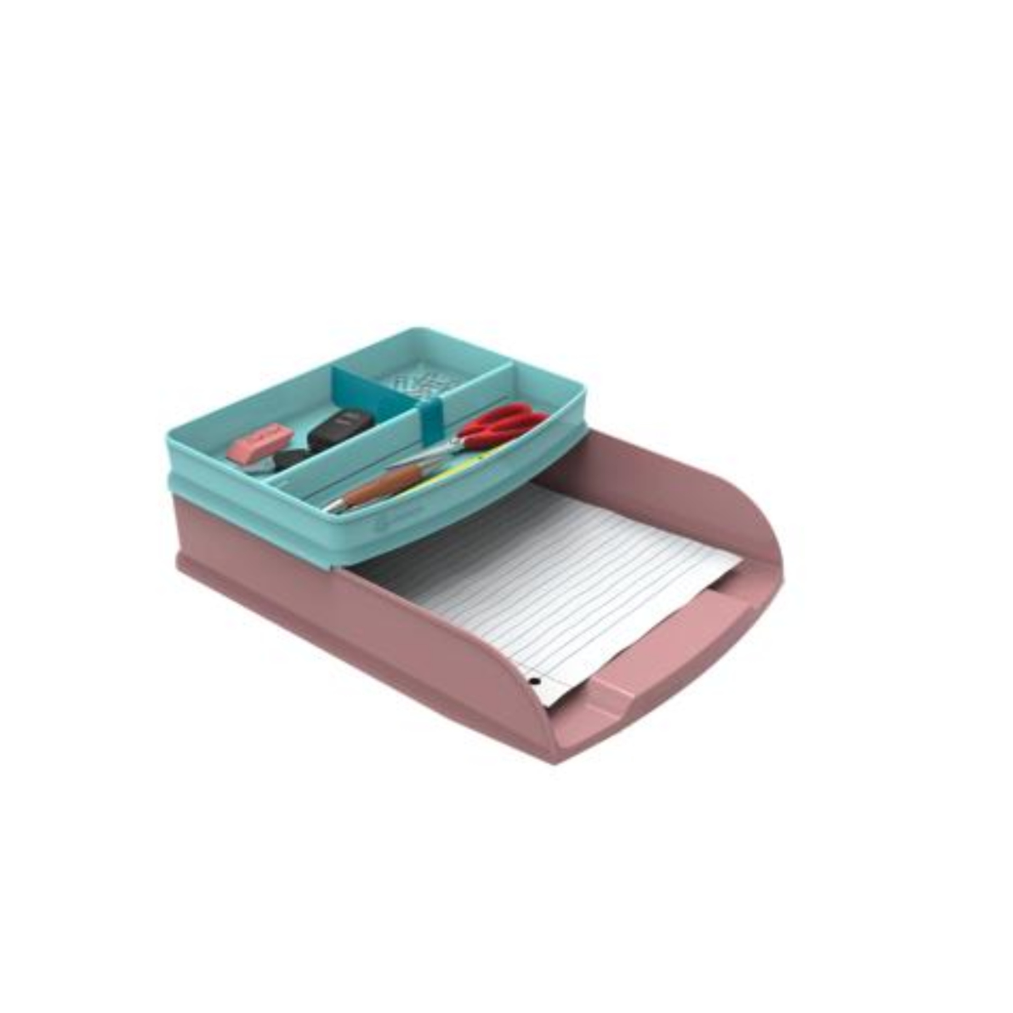 Exacompta Utensilienschale COMBO Top Skandi 25,4 x 3,3 x 18,2 cm (B x H x T) Polystyrol farbig sortiert (freie Farbauswahl nicht möglich)