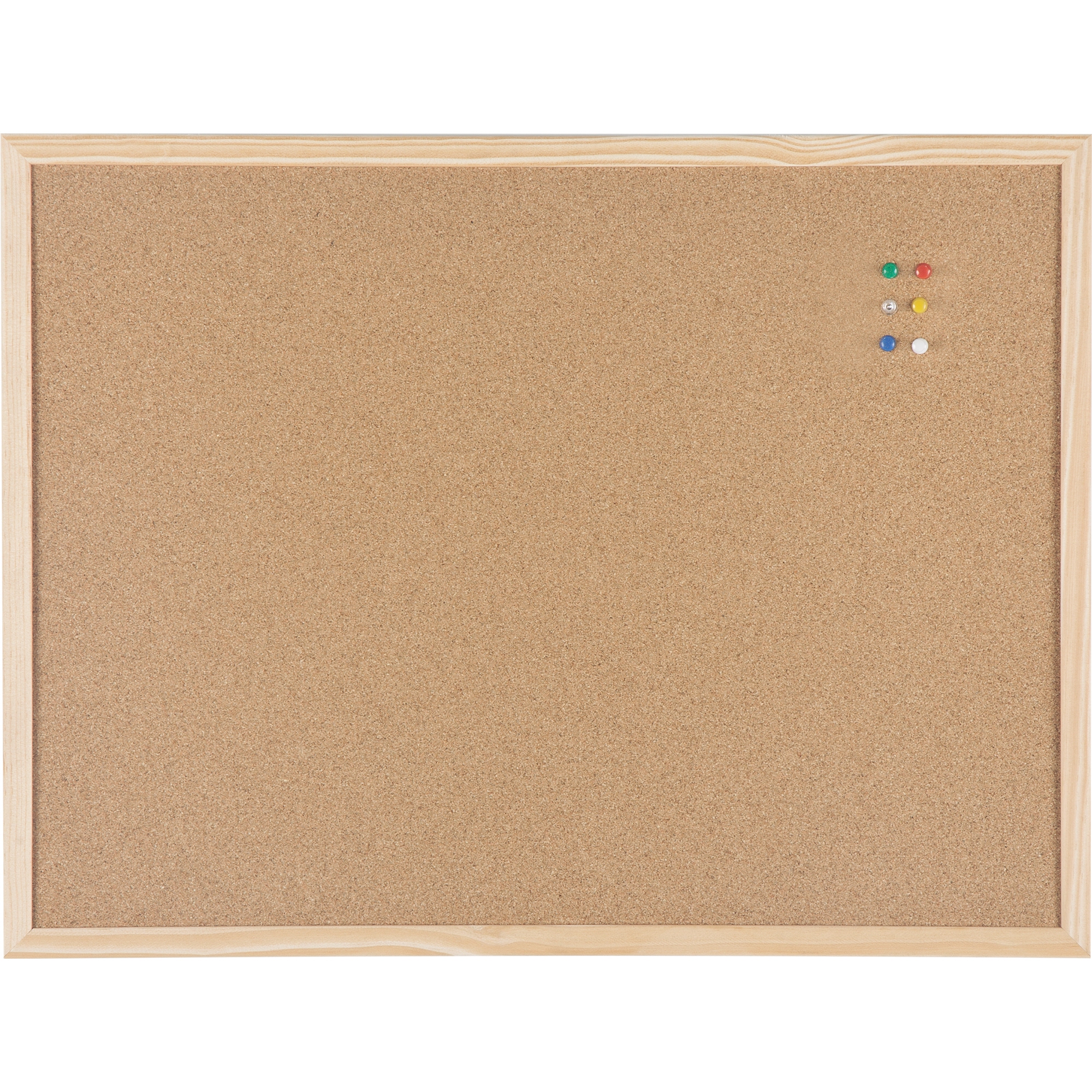 Bi-office Pinnwand Basic Maße der Oberfläche: 60 x 45 cm (B x H) Kork Material des Rahmens: Kiefernholz braun