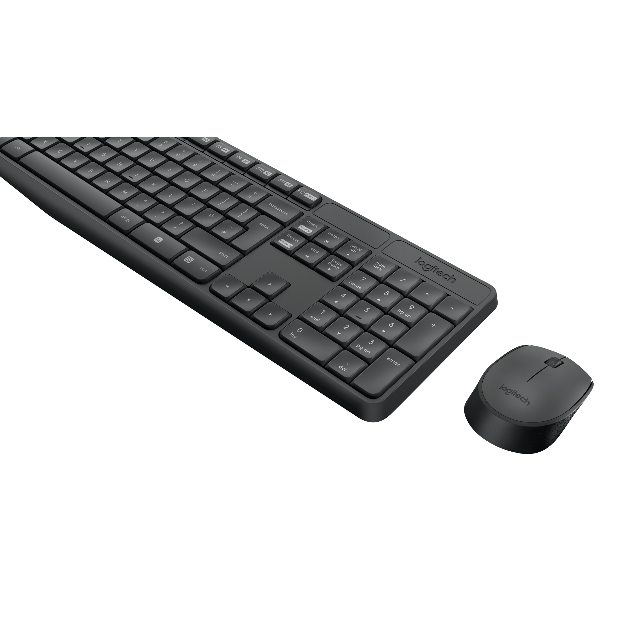 Logitech Tastatur-Maus-Set MK235 QWERTZ Windows® universell USB-A bis 10m inkl. Nano-USB-Empfänger schwarz