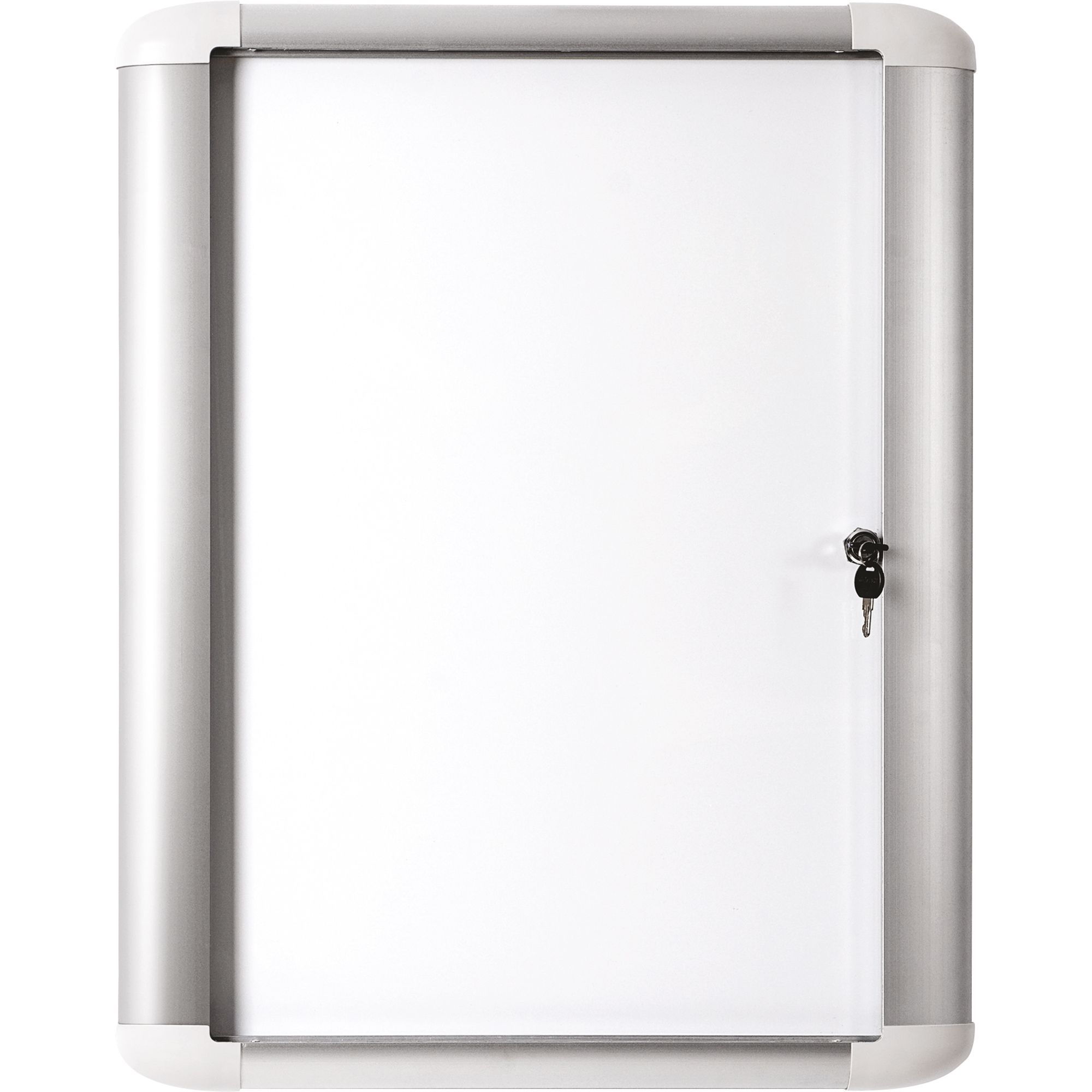 Bi-office Schaukasten Außenbereich 103,6 x 99,5 x 5,7 cm (B x H x T) 12 x DIN A4 mit Schloss Aluminium silber