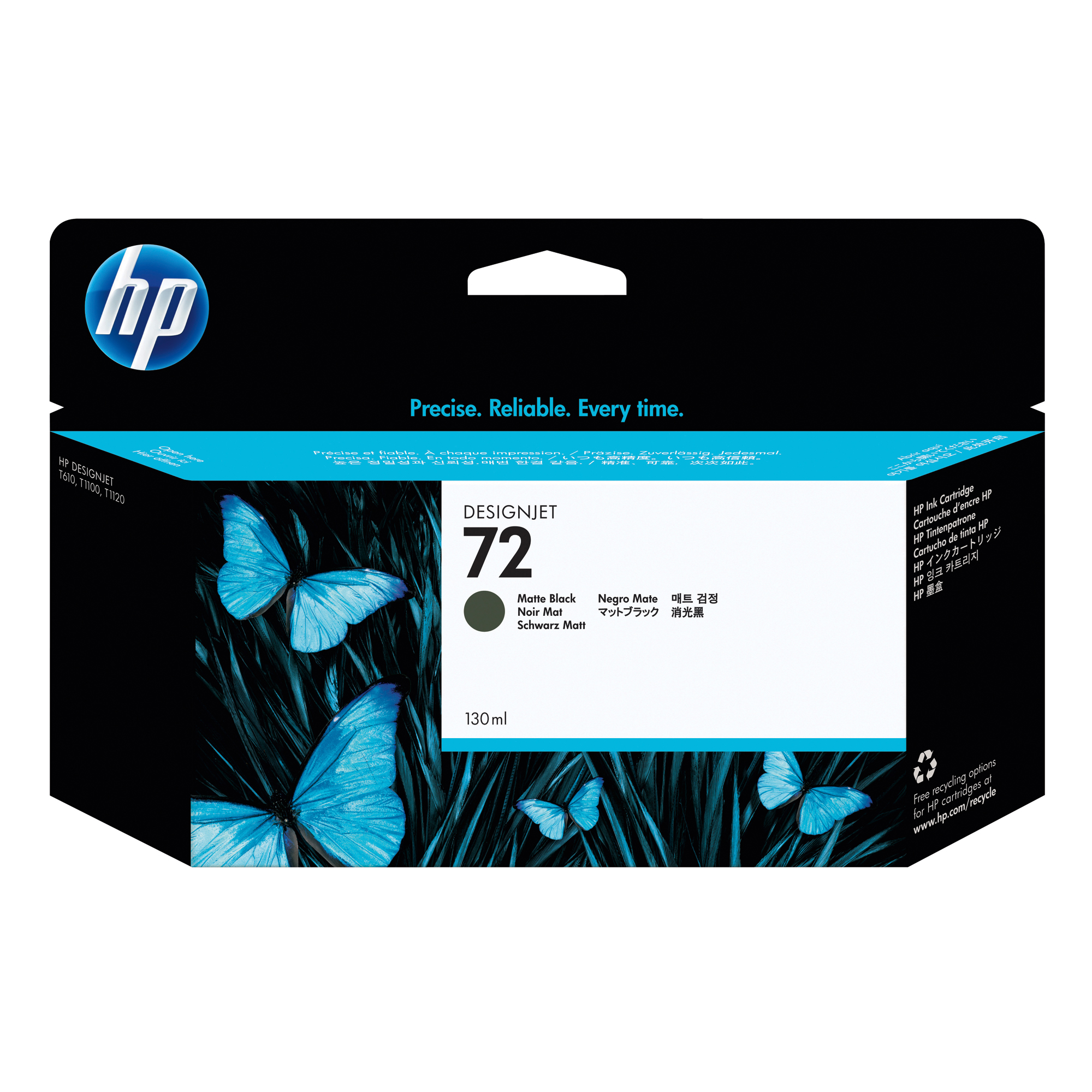 HP Tintenpatrone Originalzubehör 72 schwarz matt 130ml