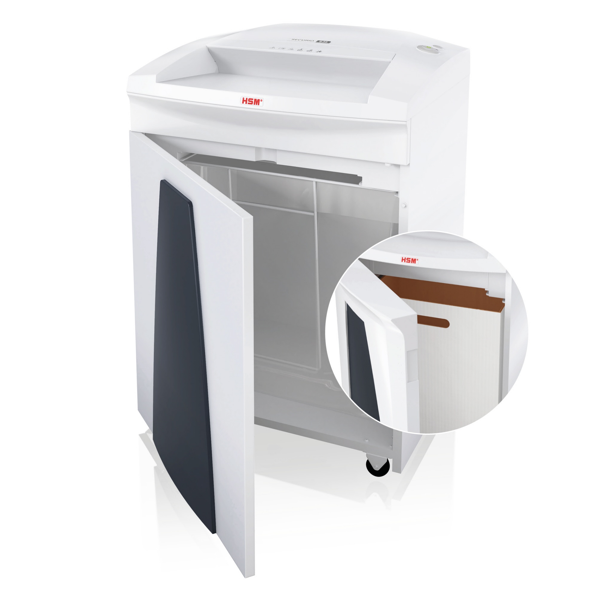 HSM® Aktenvernichter SECURIO B35 P-6 Papier, Heftklammern, Büroklammern Partikelschnitt 10 Bl. weiß