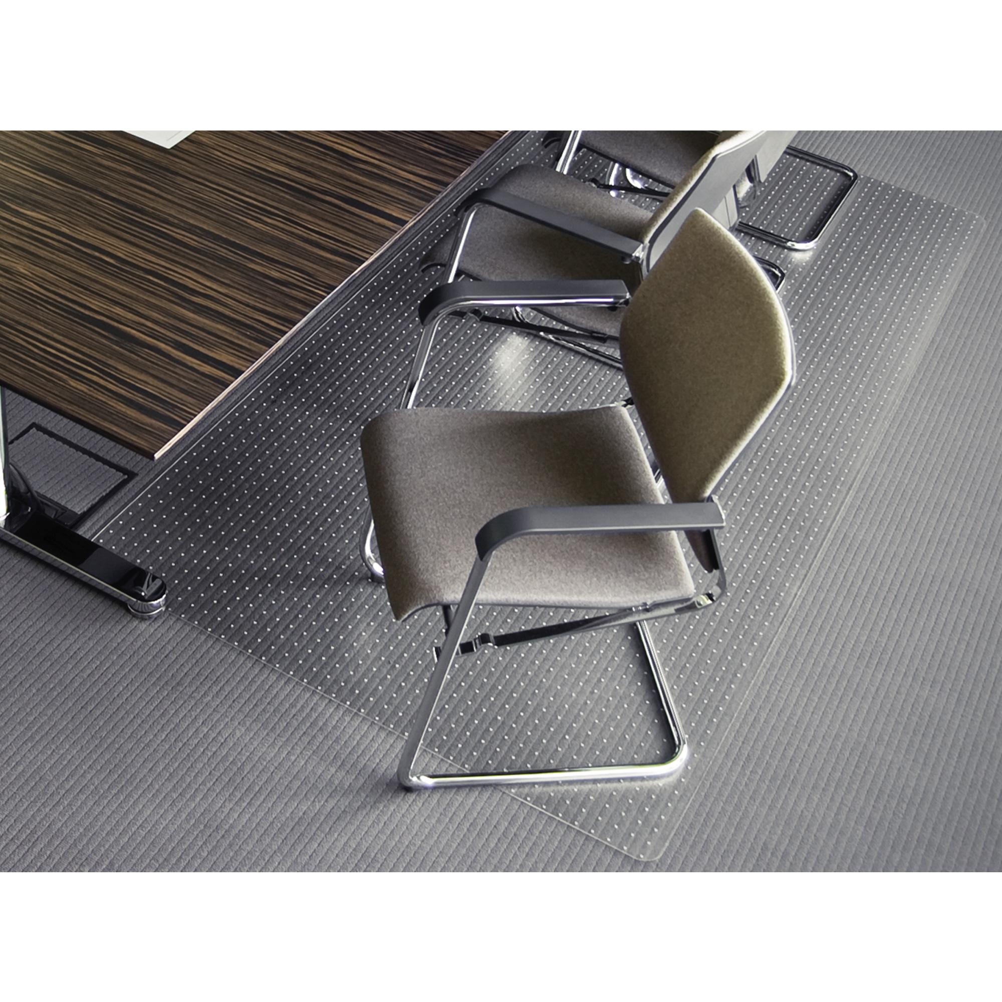 Soennecken Bodenschutzmatte 130 x 120 cm (B x T) Polyethylenterephthalat transparent