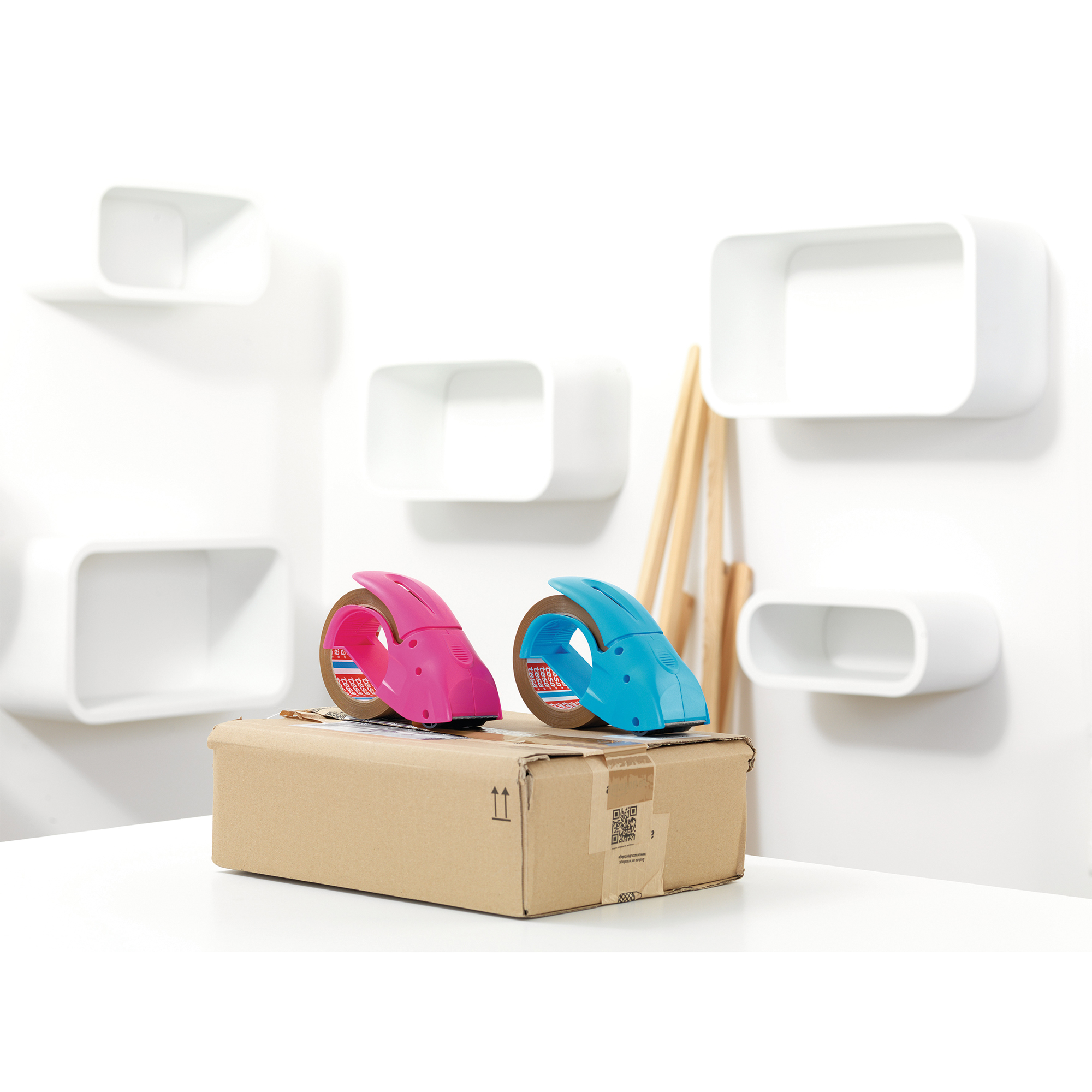 tesa® Packbandabroller PACK ´n´ GO® ABS Kunststoff blau