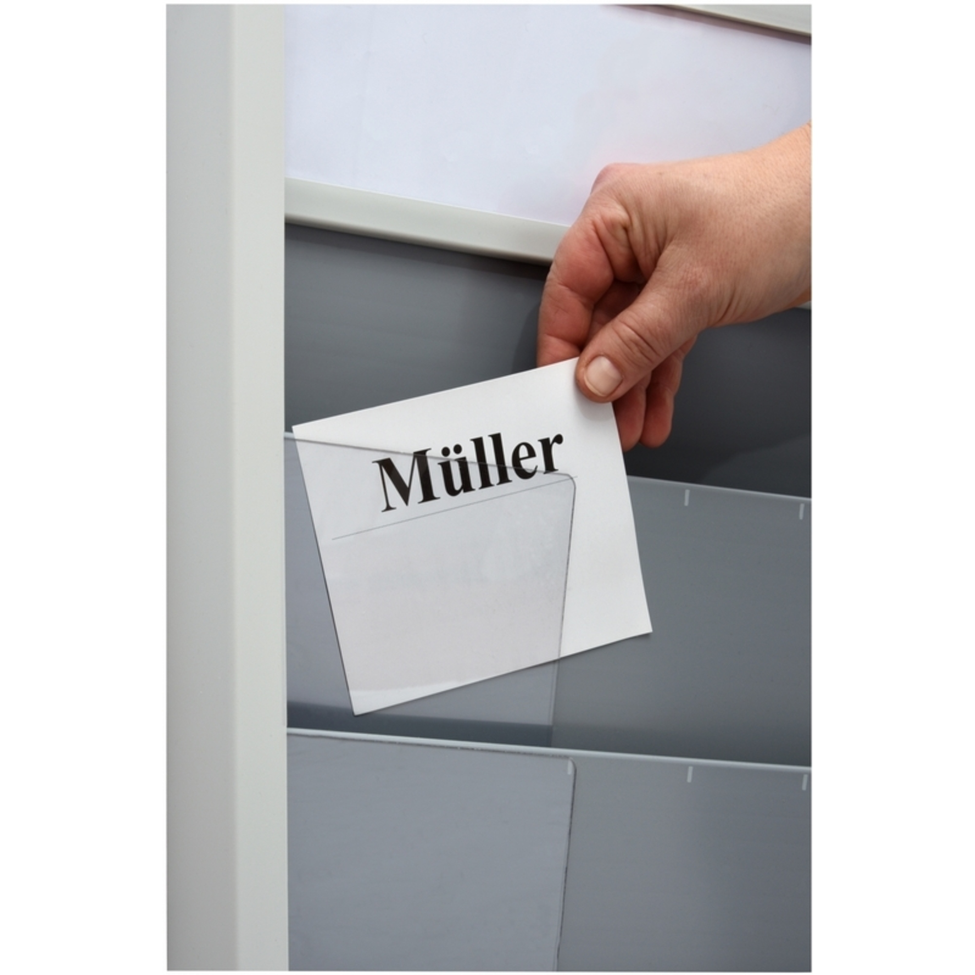 EICHNER Kartentafel 158 x 128,2 x 7,8 cm (B x H x T) DIN A4 50 Fächer Kunststoff weiß