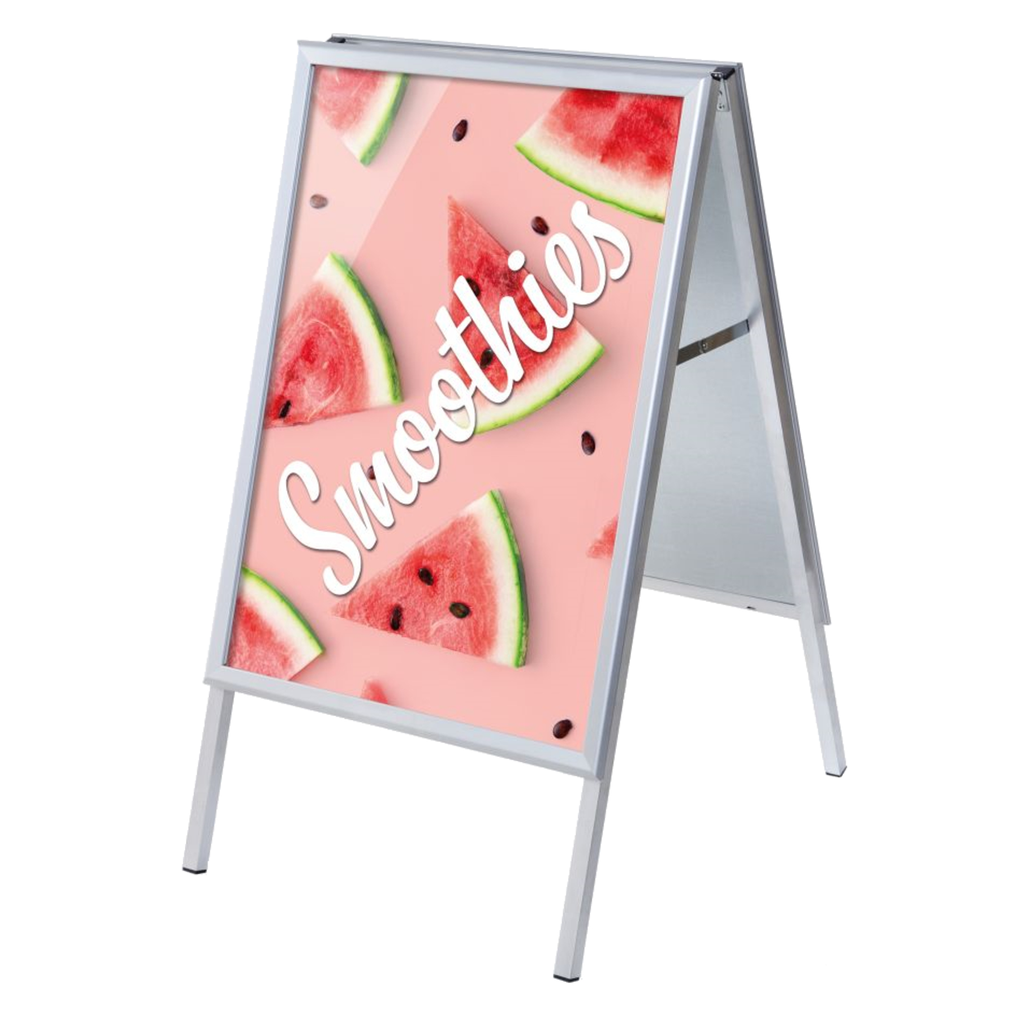 Showdown® Displays Kundenstopper 63,9 x 109,4 x 74,4 cm (B x H x T) DIN A1 Aluminium silber