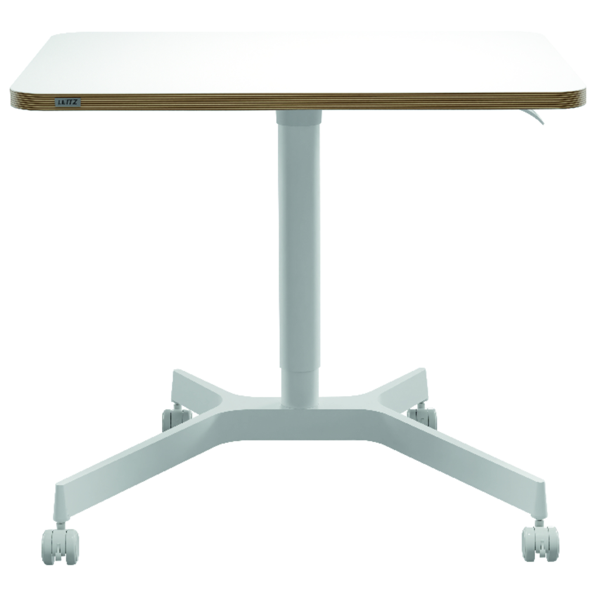 Leitz Schreibtisch Ergo Maße: 600 x 750-1.140 x 800 mm (B x H x T) Spanplatte weiß