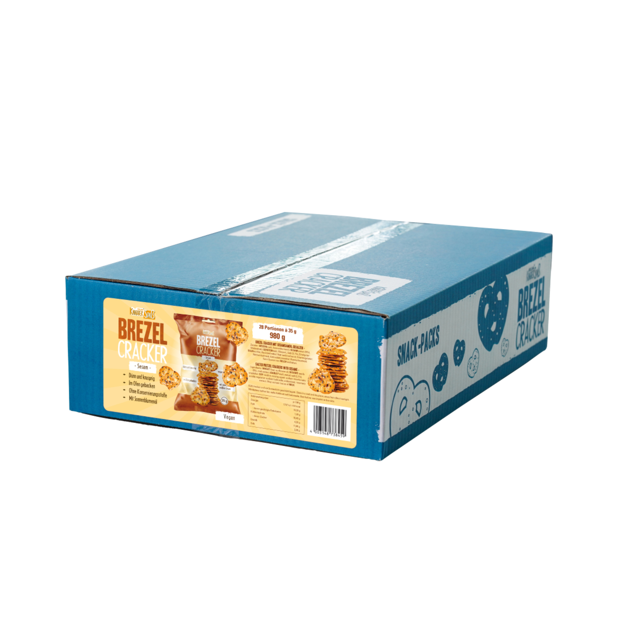 Gebäck Brezel Cracker Sesam 28 x 35 g/Pack.