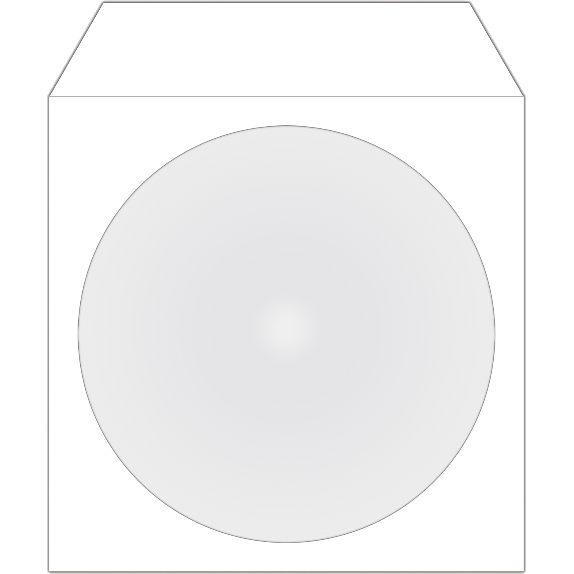 MediaRange CD/DVD Hülle 12,4 x 12,4 cm (B x H) Papier/Kunststoff weiß 100 St./Pack.