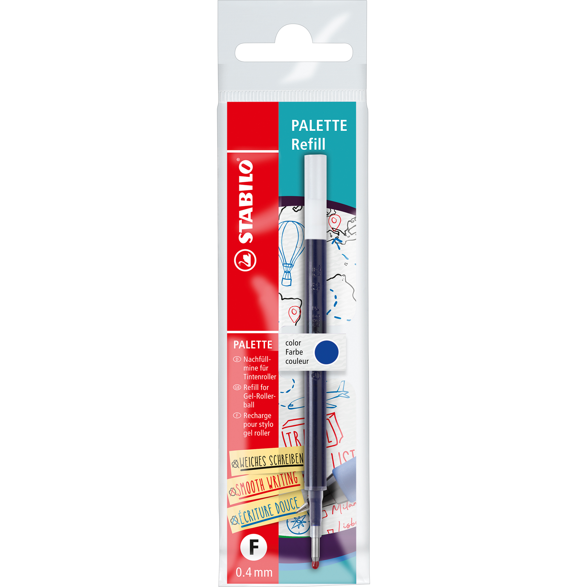 STABILO® Gelmine PALETTE Refill 0,4mm blau