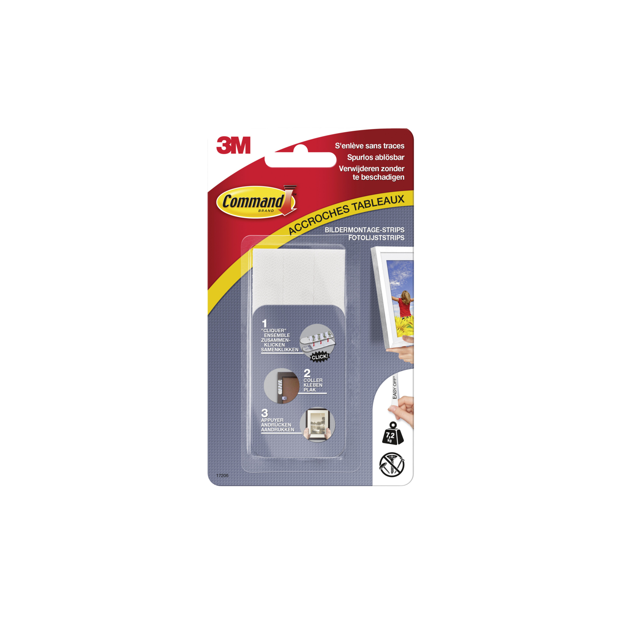 Command(TM) Klebepad L Bilderrahmen Innenbereich weiß 8 St./Pack.