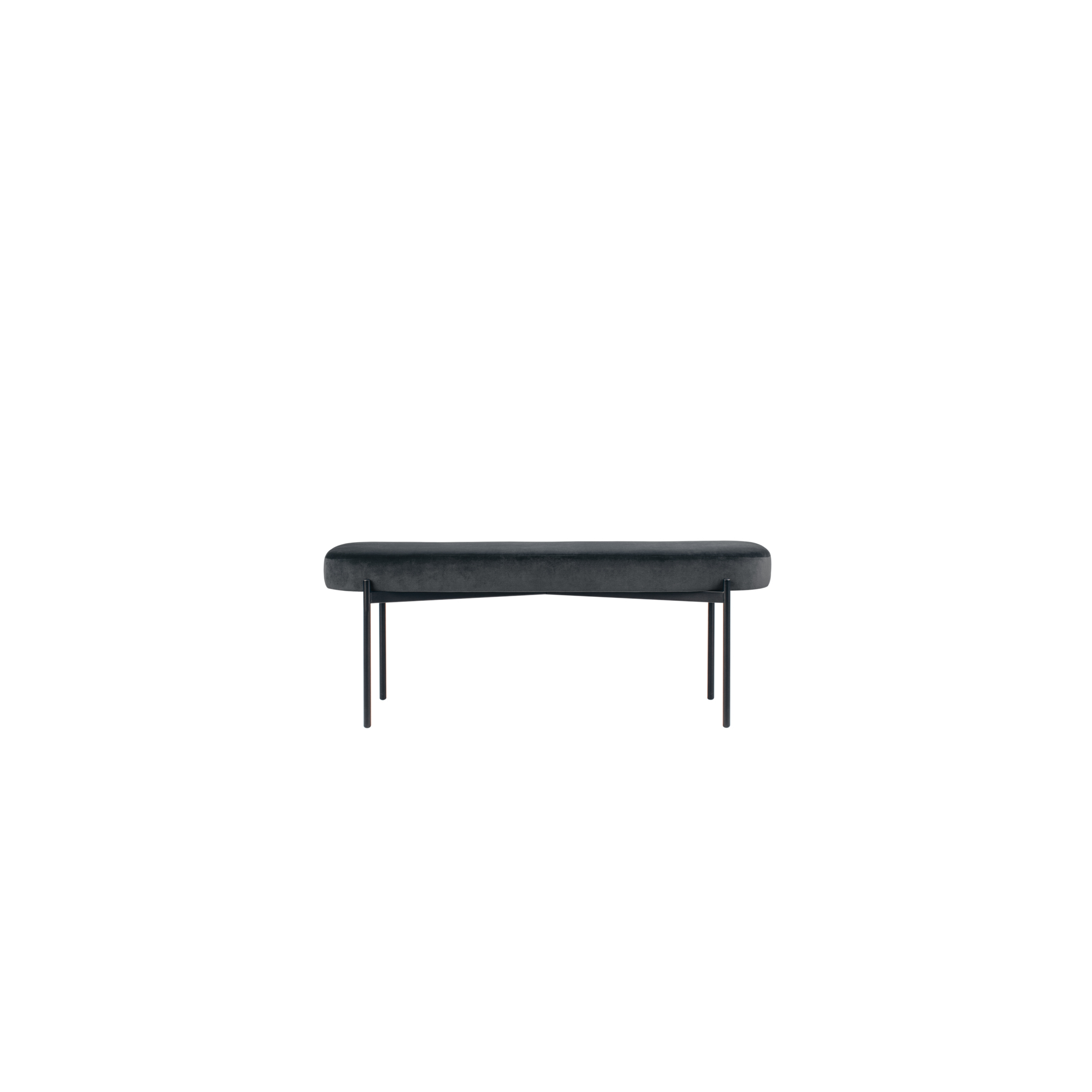 Paperflow Sitzbank GAIA 118 x 45,5 x 42 cm (B x H x T) Werkstoff des Bezuges: Samt (100 % Polyester) Material der Sitzfläche: Spanplatte anthrazit