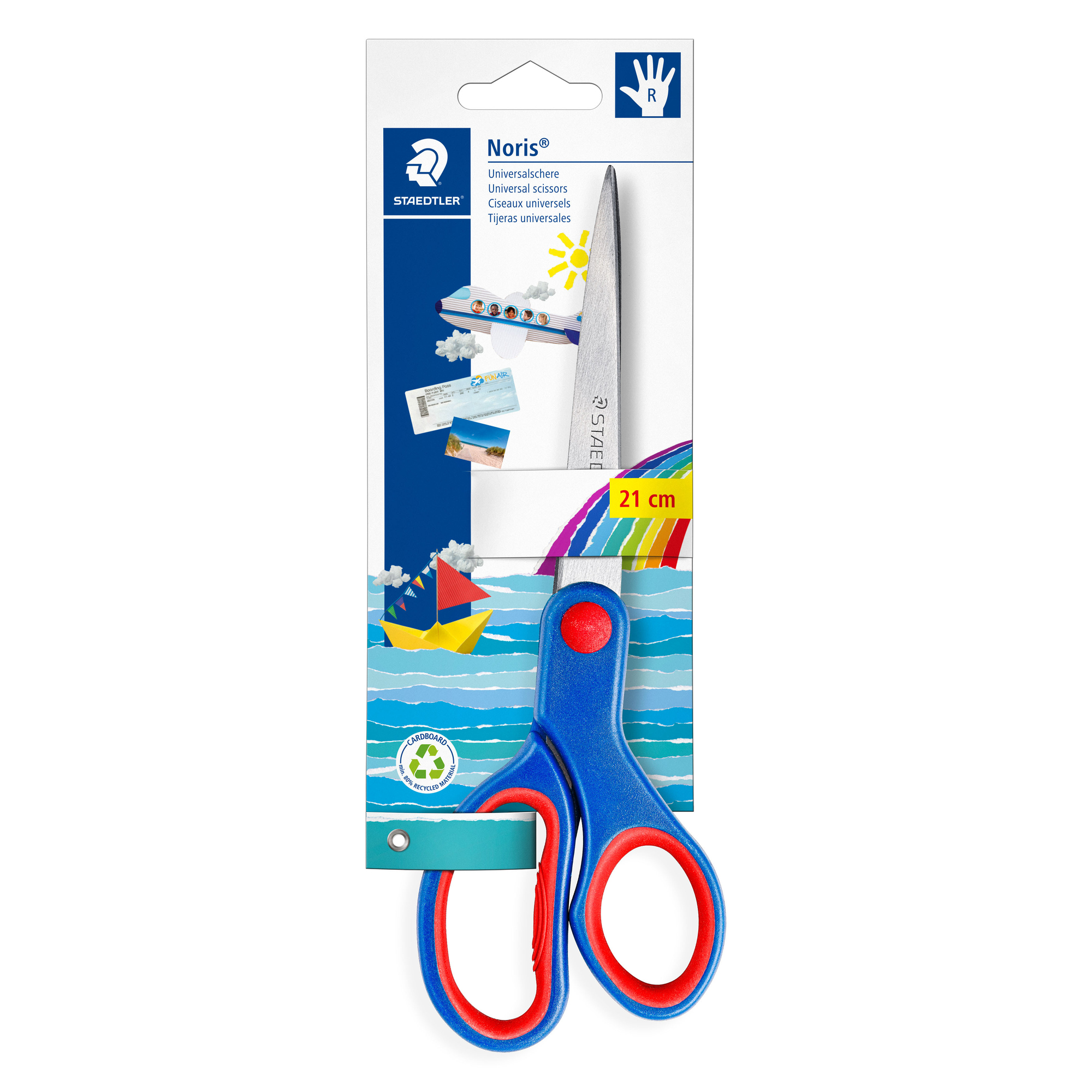 STAEDTLER® Bastelschere Noris 210mm Metall blau/rot