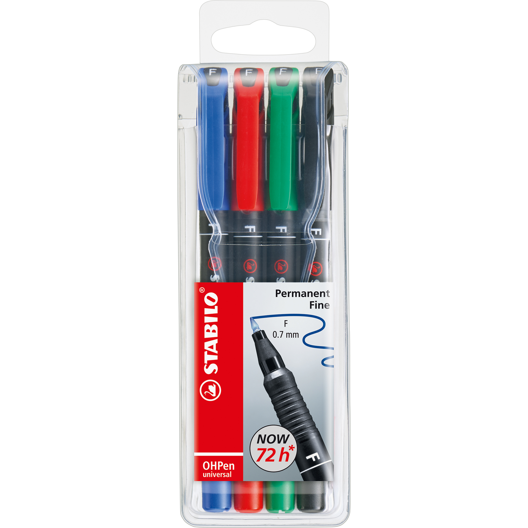 STABILO® Folienstift OHPen universal 0,7mm farbig sortiert nicht dokumentenecht 4 St./Pack.