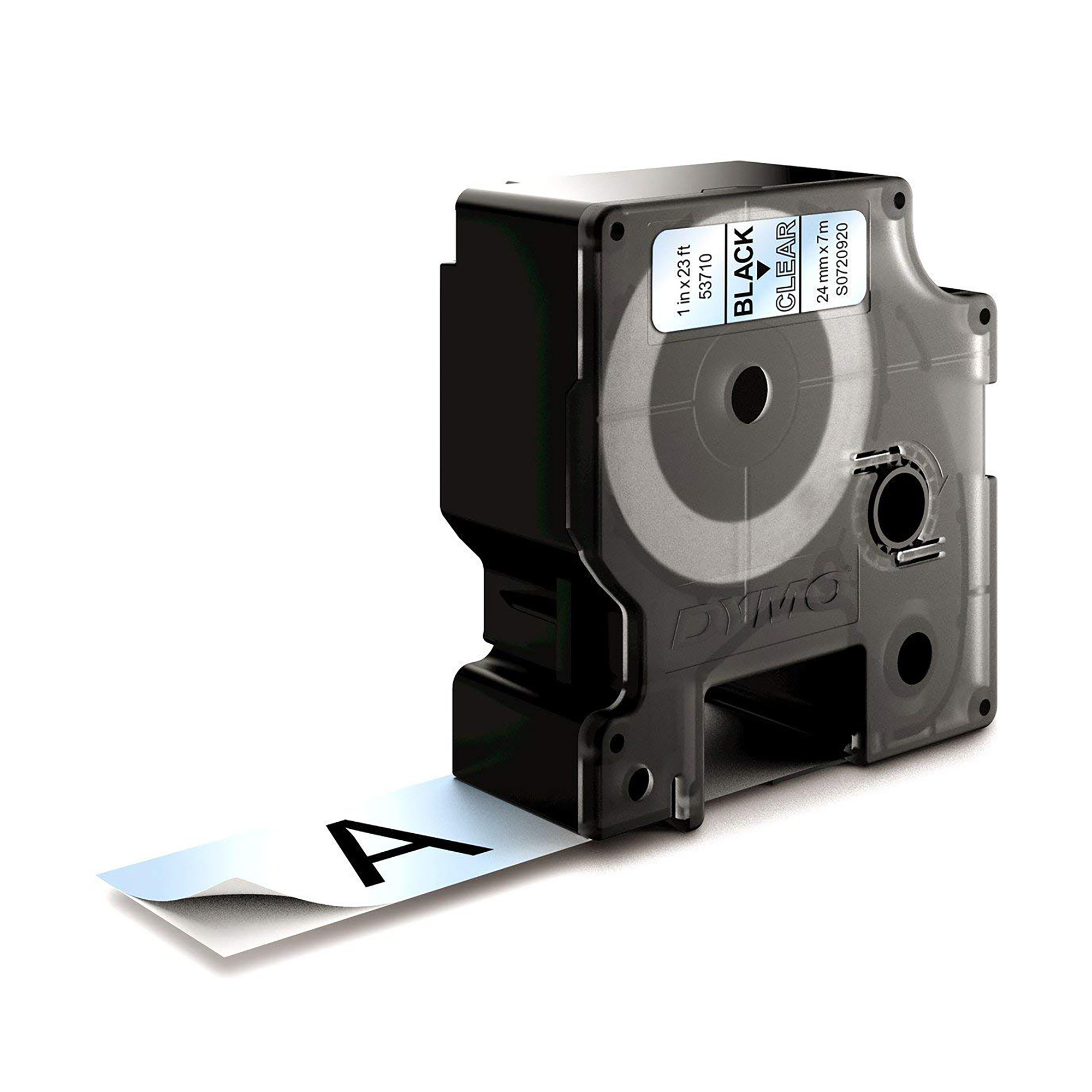 DYMO® Schriftbandkassette 24 mm x 7 m (B x L) transparent schwarz