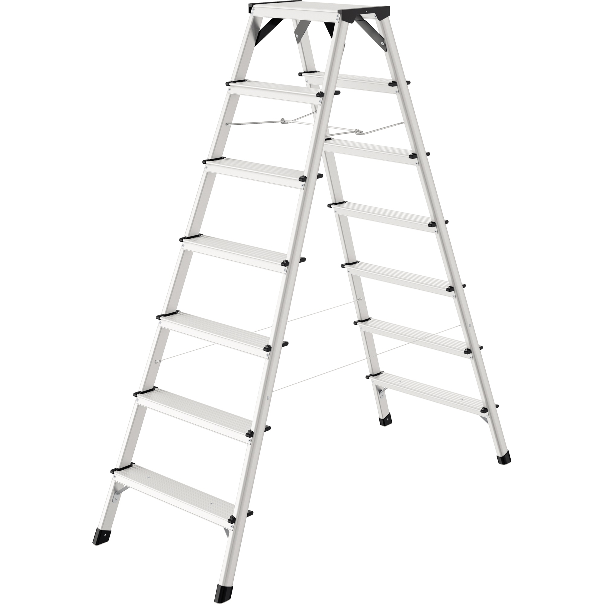 Hailo Stehleiter D60 Standardline 3,09m Aluminium, eloxiert alu