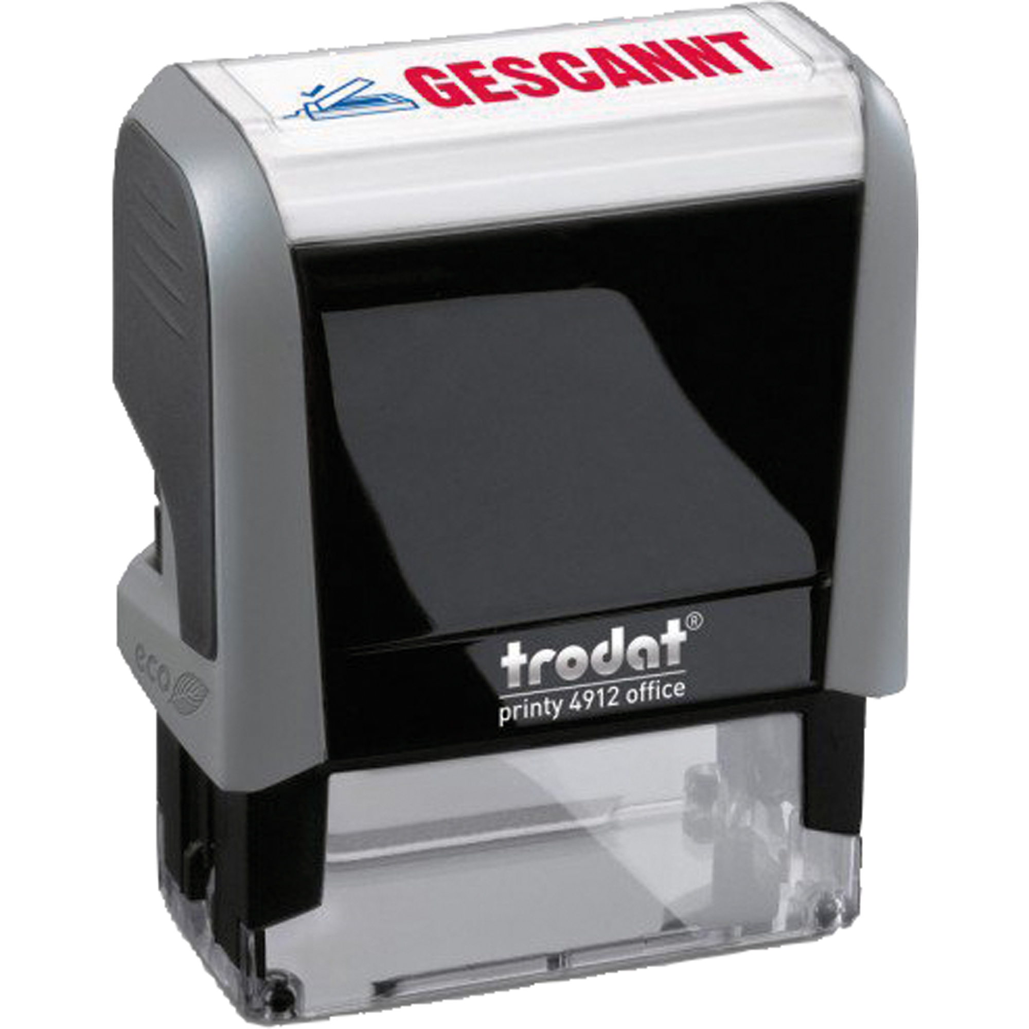 trodat® Textstempel Office Printy™ 4912 47 x 18 mm (B x H) Gescannt blau/rot