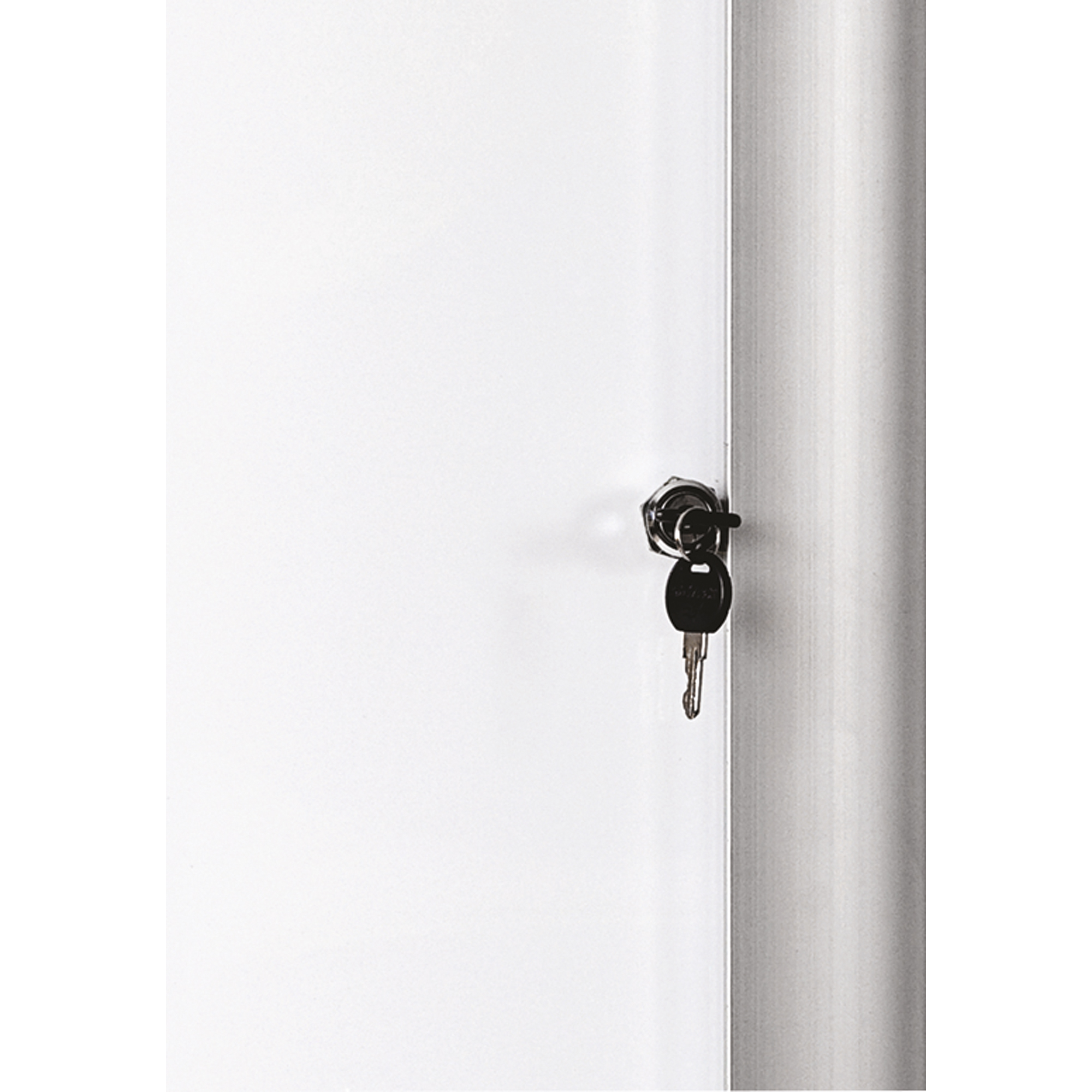Bi-office Schaukasten Außenbereich 103,6 x 99,5 x 5,7 cm (B x H x T) 12 x DIN A4 mit Schloss Aluminium silber