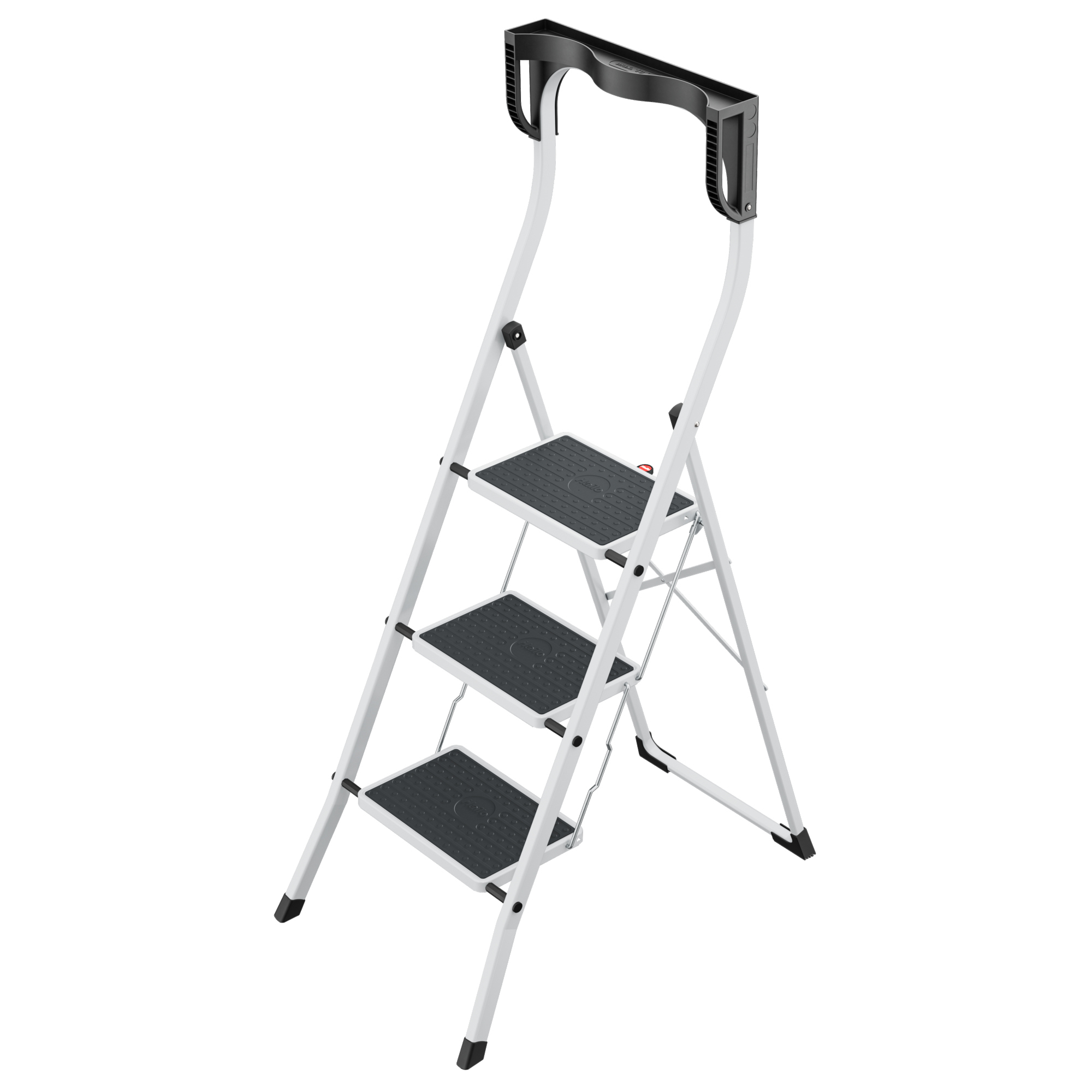 Hailo Stehleiter K75 ComfortLine 2,69m Stahl weiß