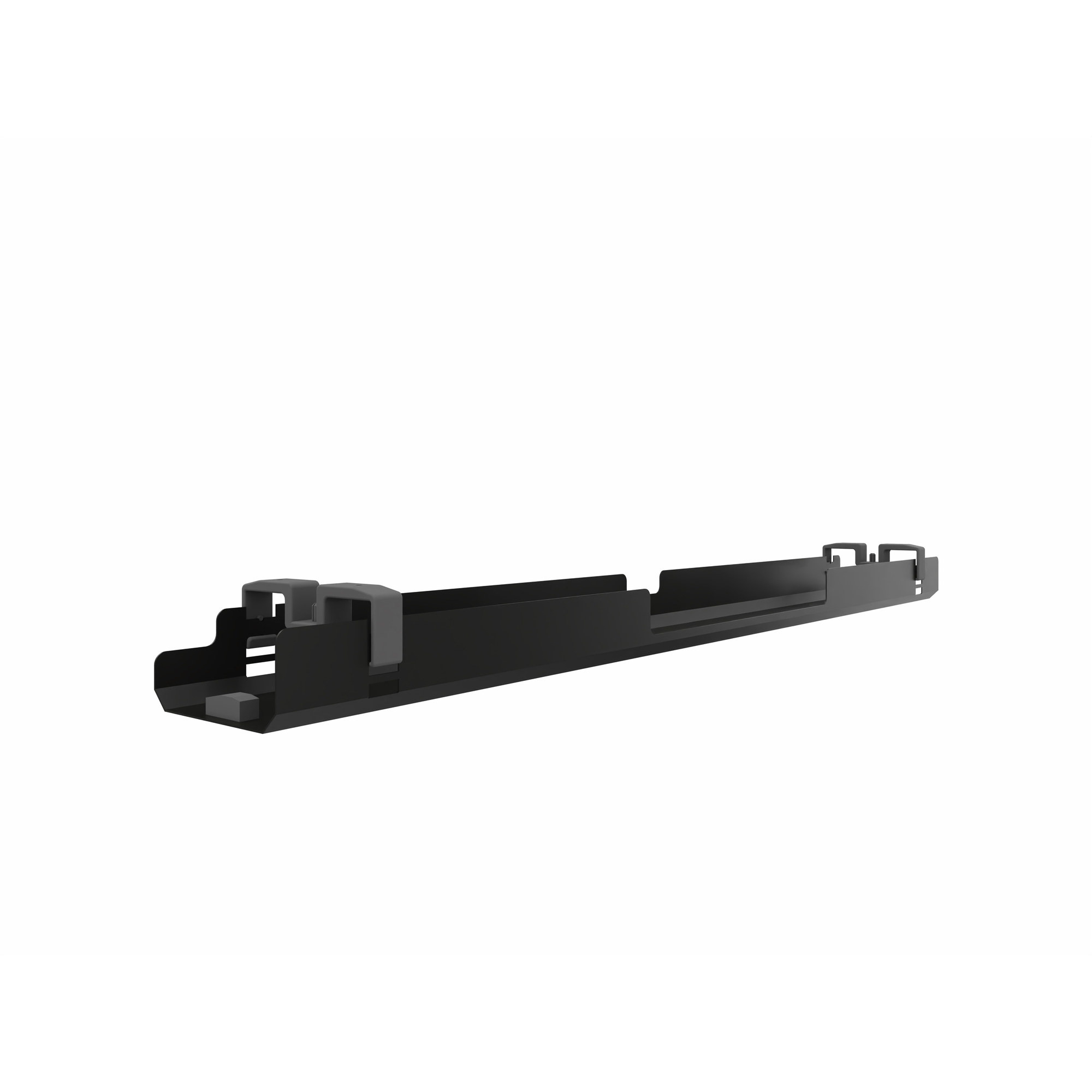 Kabelkanal all in one 1.400 x 80/100 x 160 mm (B x H x T) Metall graphitschwarz