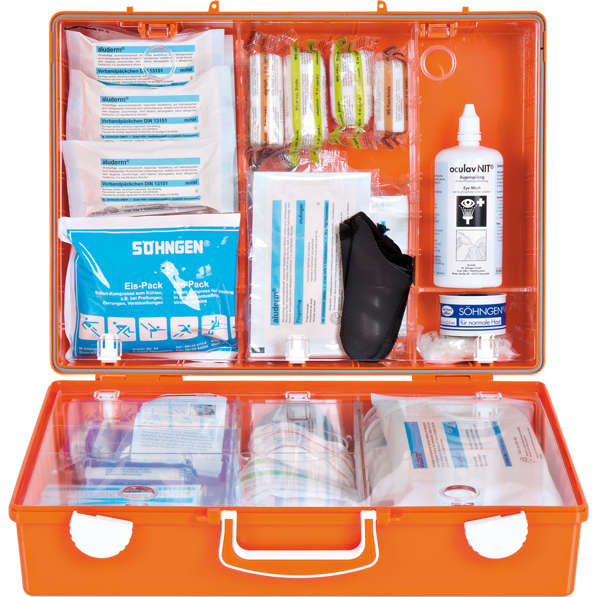 SÖHNGEN® Erste Hilfe Koffer SPEZIAL MT-CD ca. 40 x 30 x 15 cm (B x H x T) DIN 13157 orange