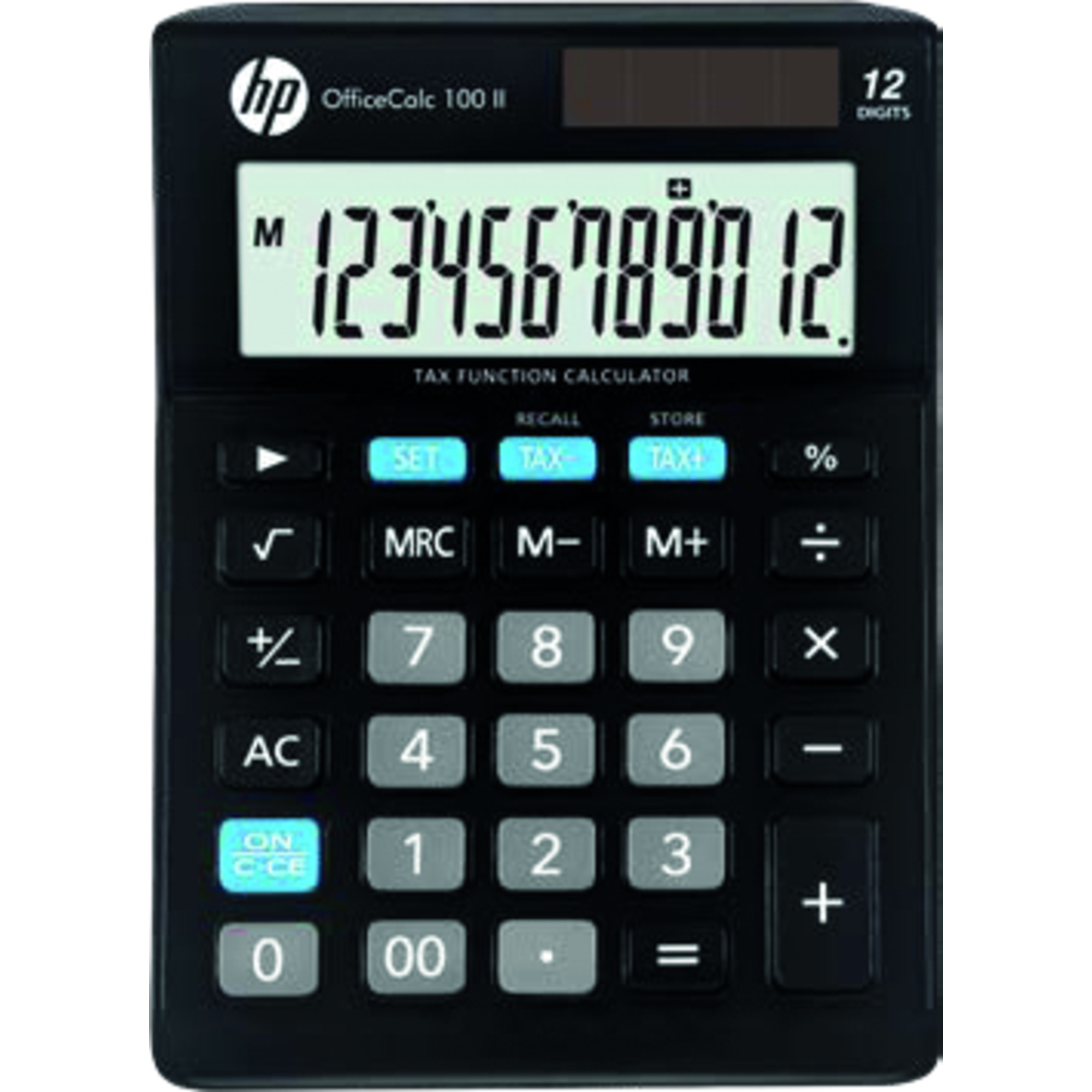 HP Tischrechner OfficeCalc 100 II 103 x 28 x 147 mm (B x H x T) Batterie, Solar-Energie schwarz