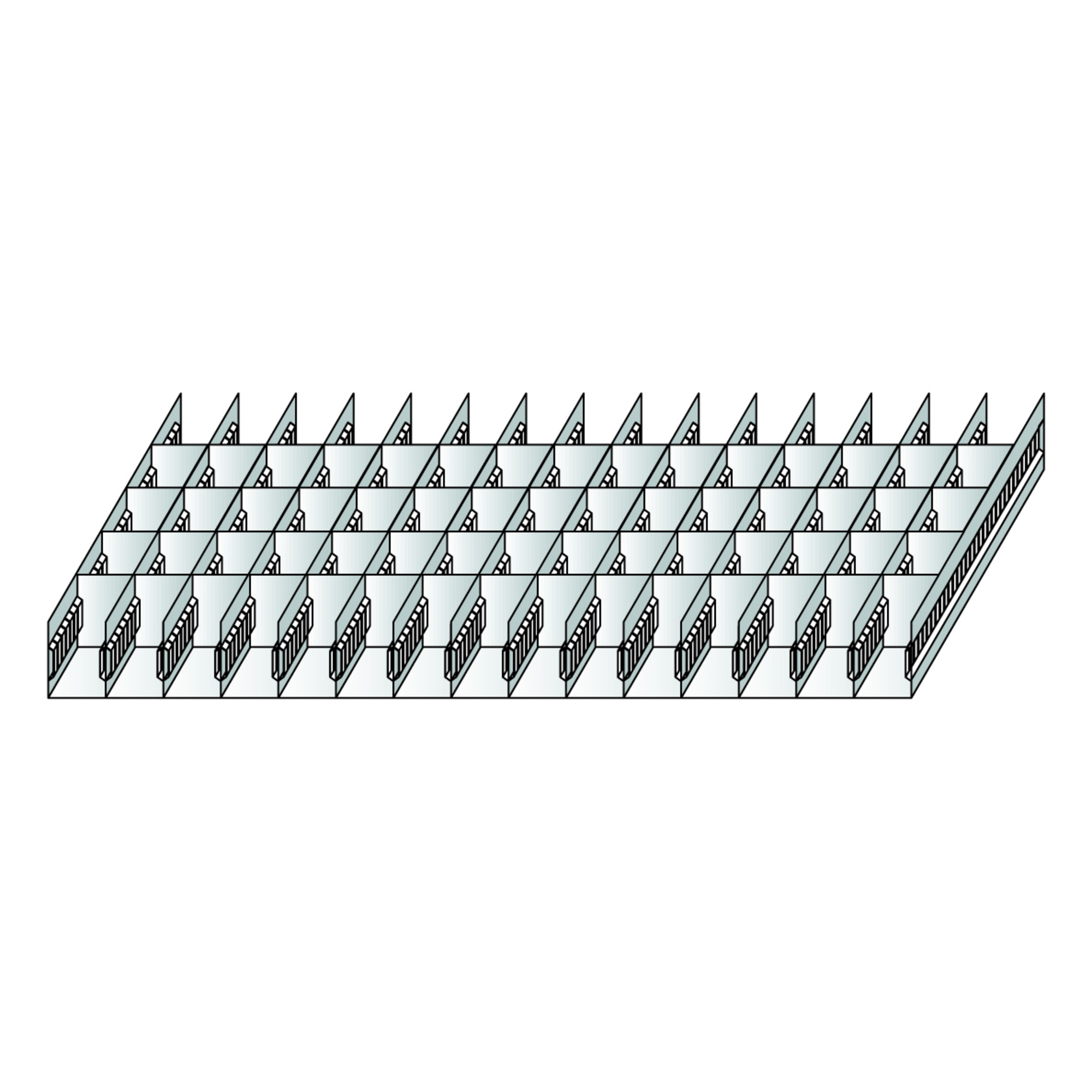 SCHULTE Schubladenteiler Aluminium aluminium