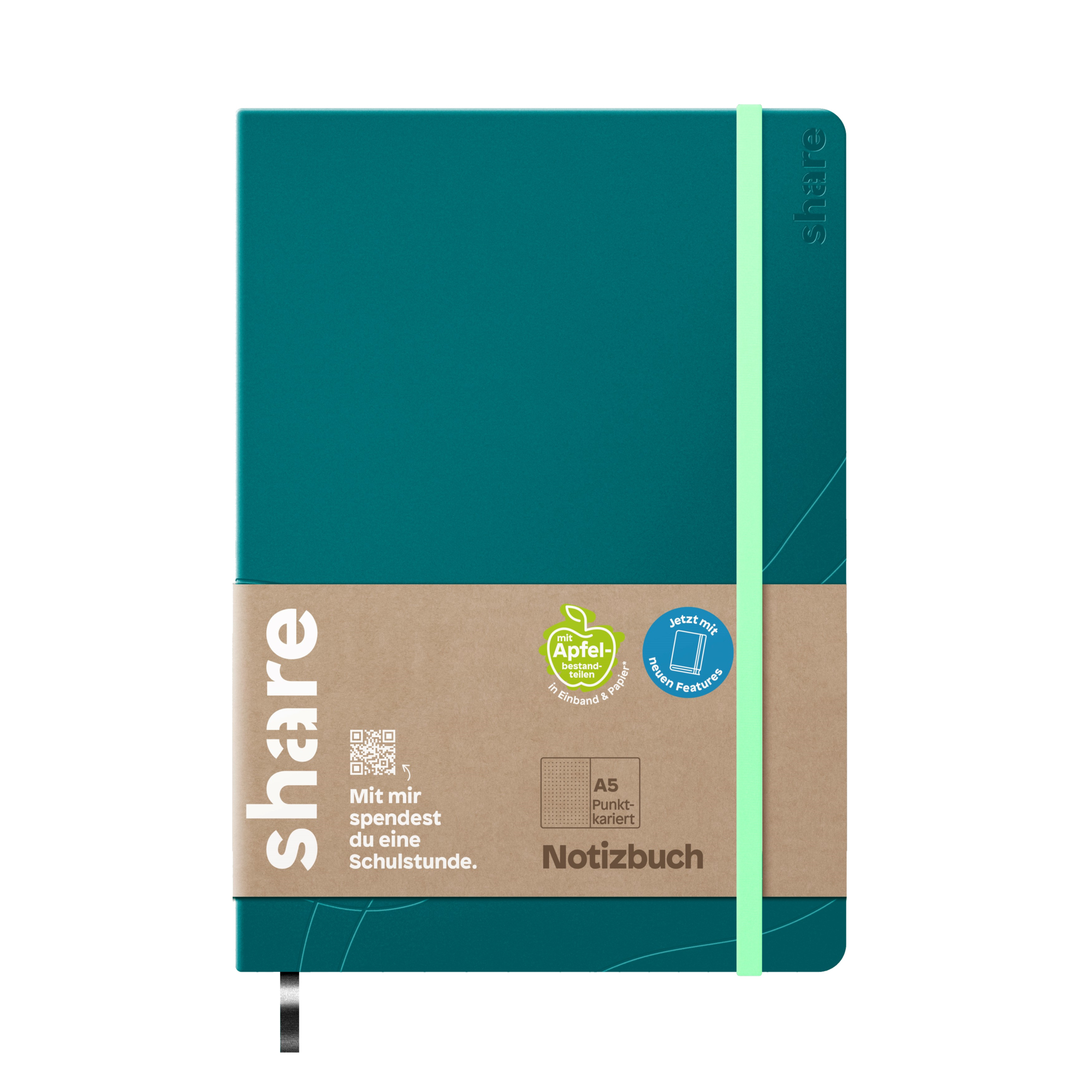 share Notizbuch DIN A5 punktkariert (dotted) türkis 96 Bl.