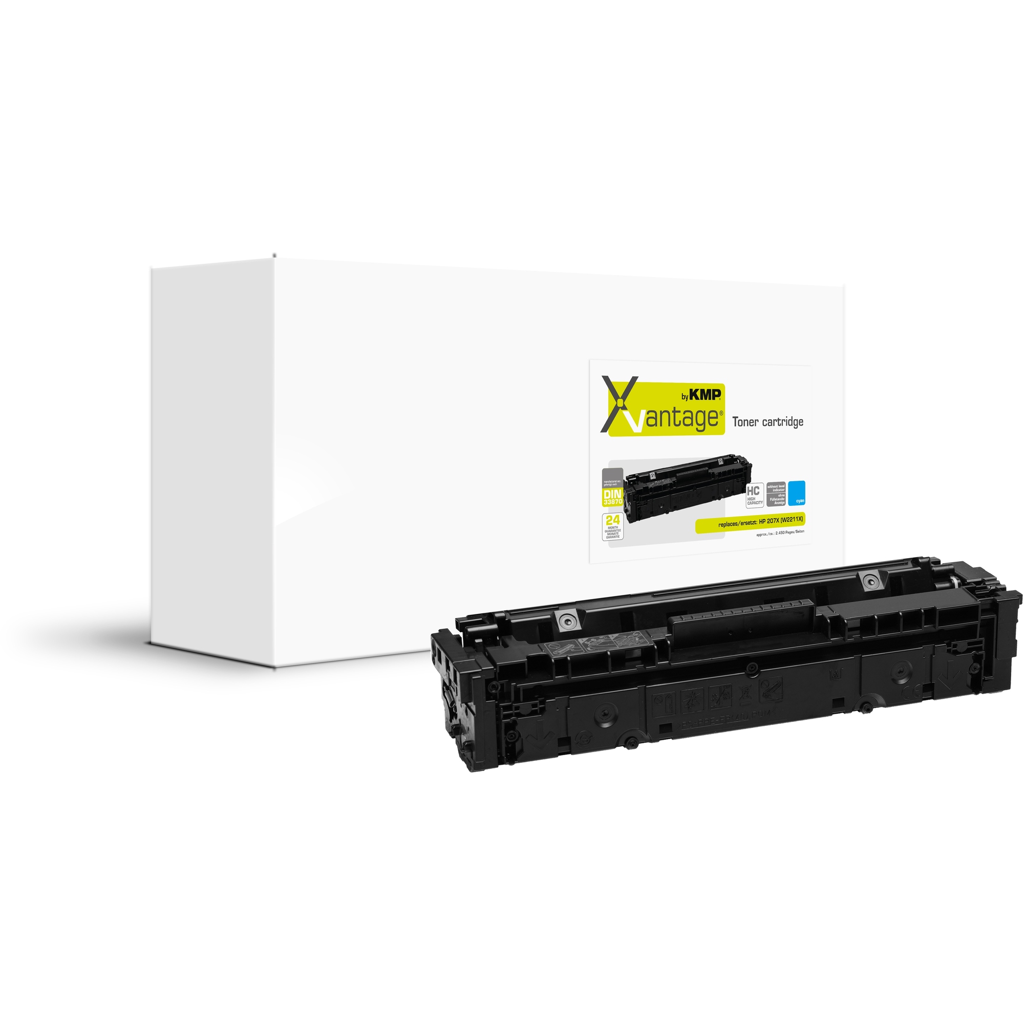 KMP Toner kein Originalzubehör Kompatibel mit: HP 207X ca. 2.450 Seiten cyan