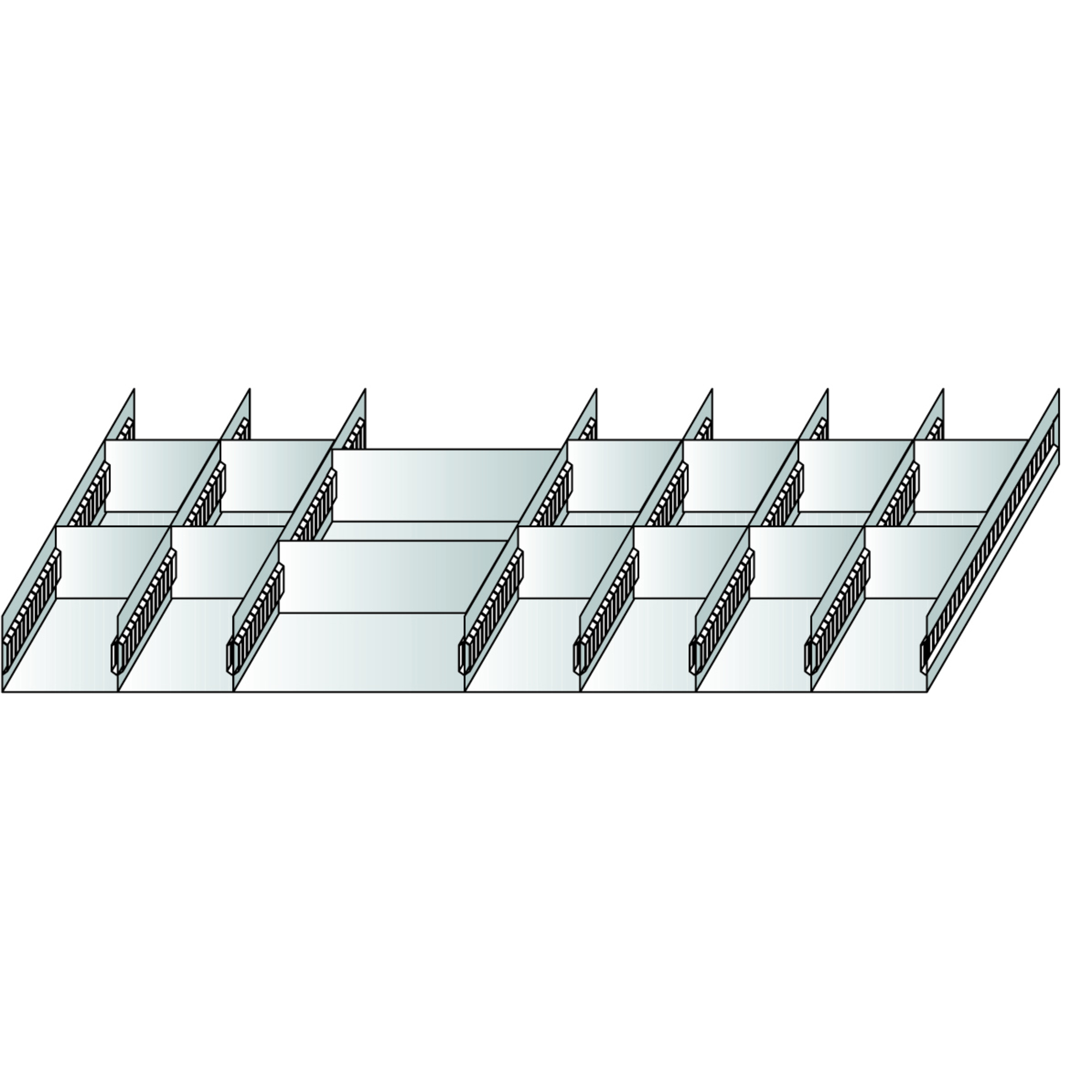 SCHULTE Schubladenteiler Aluminium aluminium