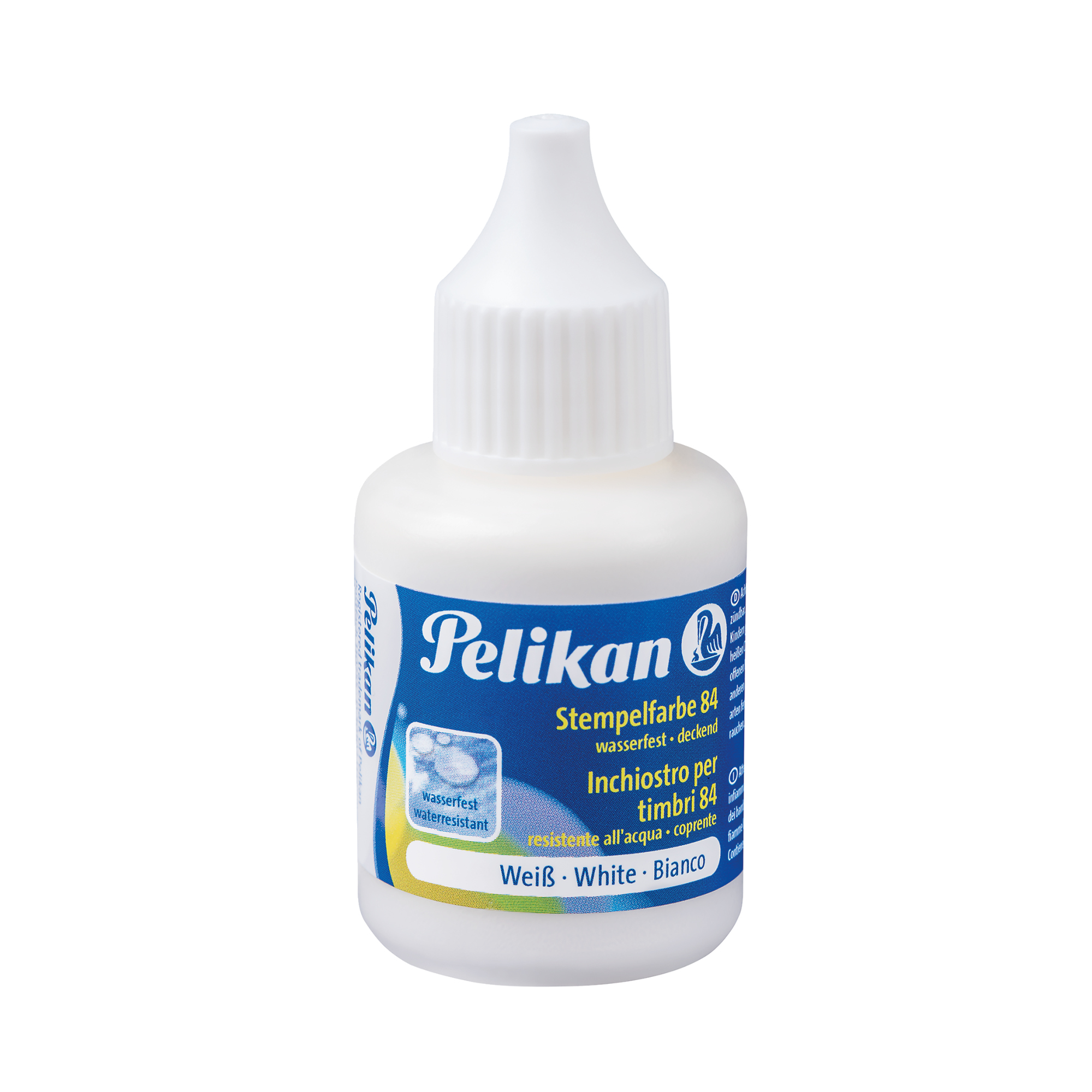 Pelikan Stempelfarbe Sorte 84 Gummistempel weiß Kunststoffflasche 30ml
