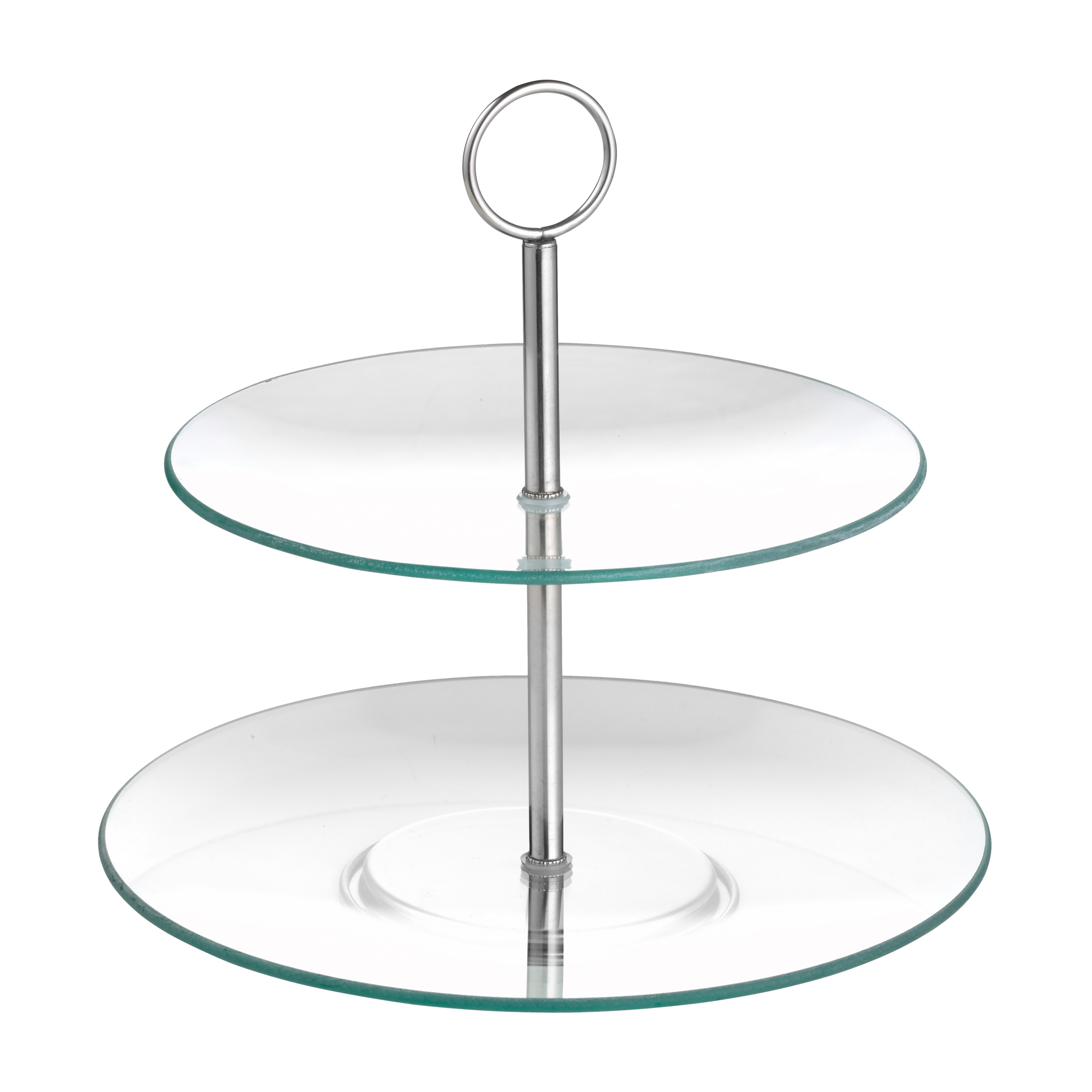 Esmeyer® Etagere COOKIE 25 x 27 x 25 cm (B x H x T) 2 Etagen Glas/Edelstahl transparent