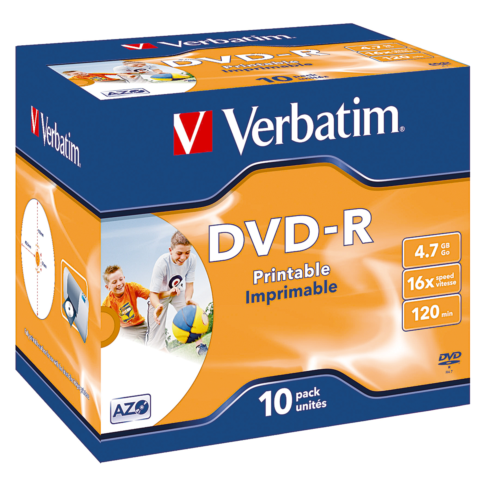 Verbatim DVD-R 120min 4,7Gbyte 16x 10 St./Pack.