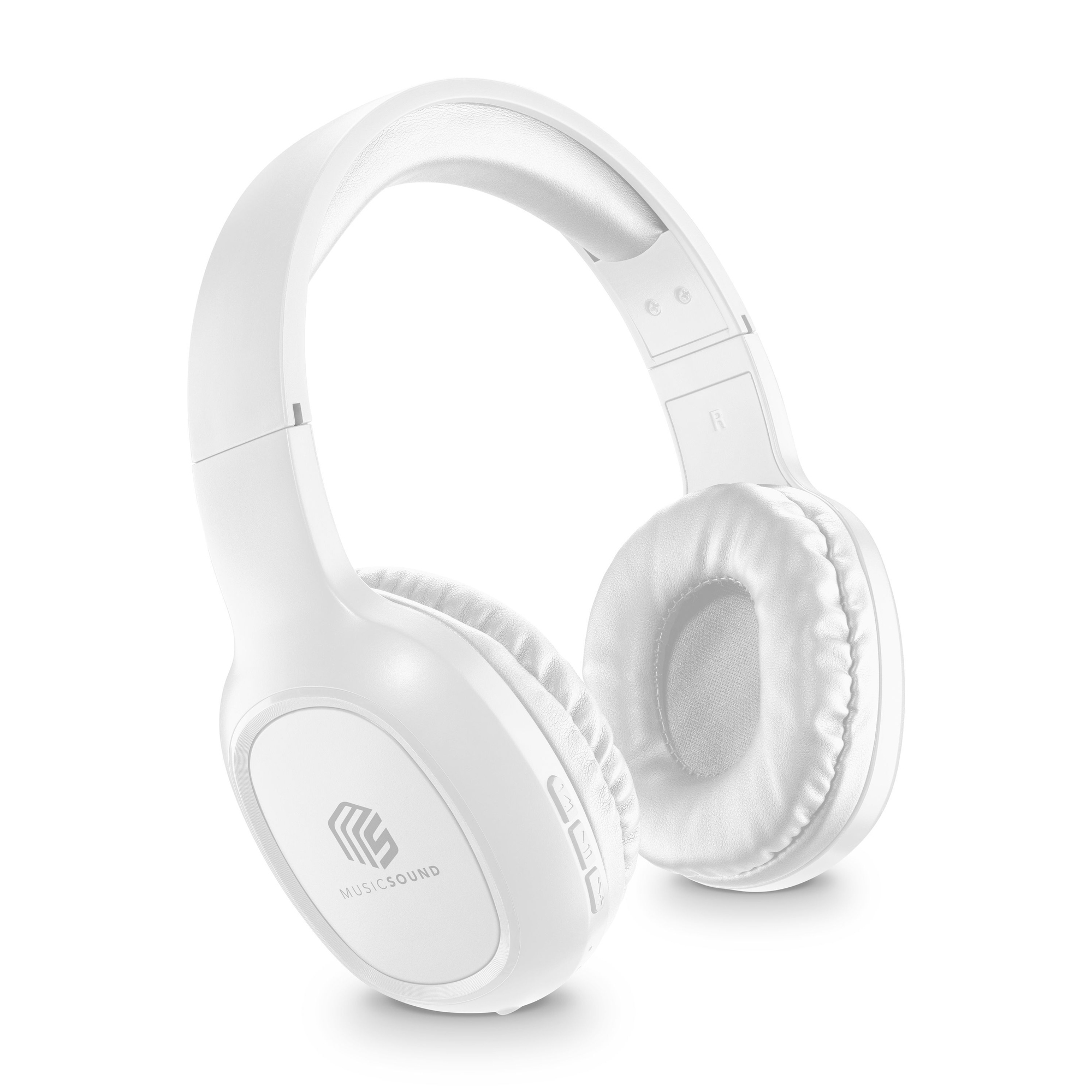 cellularline Kopfhörer Basic Music Sound Over-Ear Smartphones Akku weiß