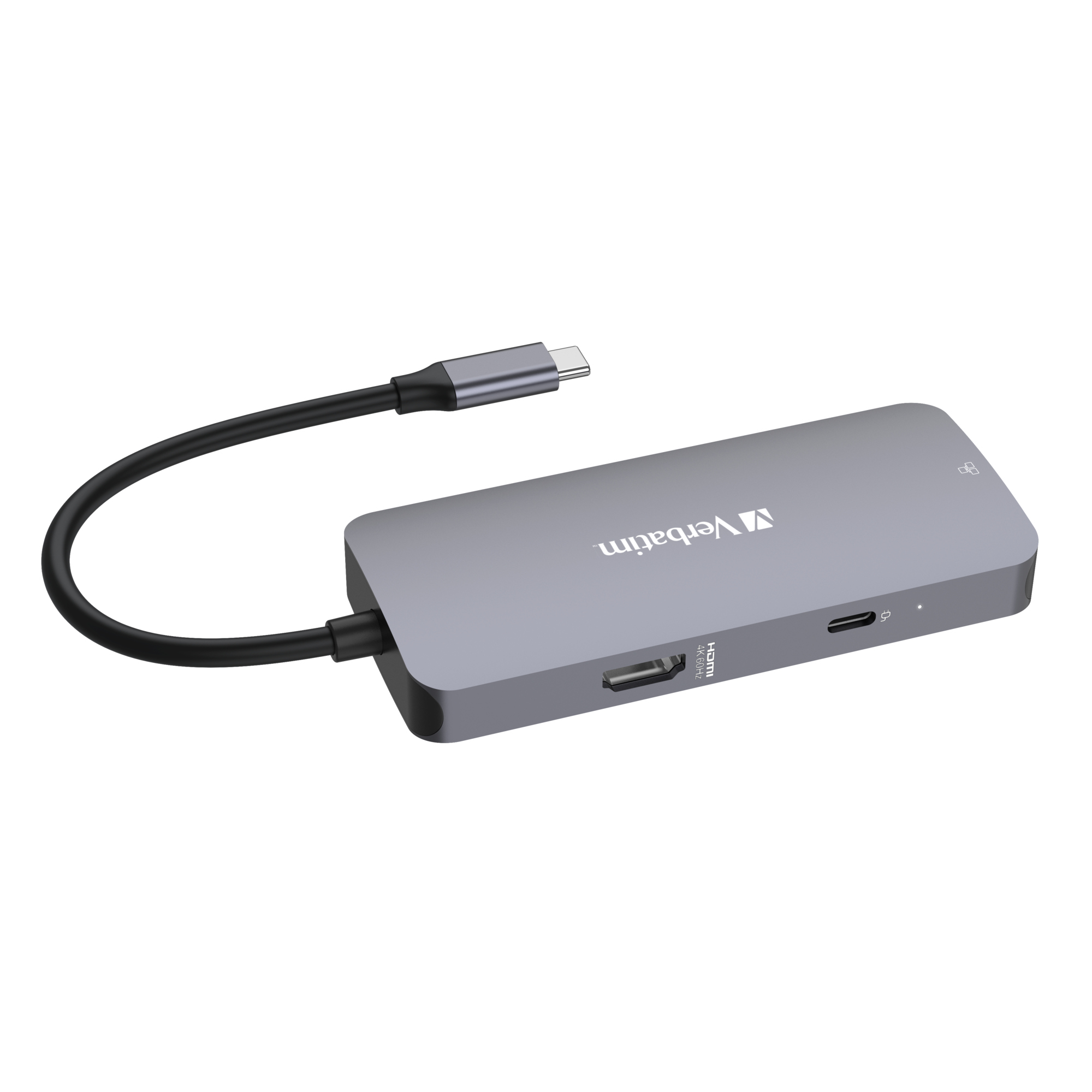 Verbatim USB-Hub CMH-05 USB-C grau/schwarz