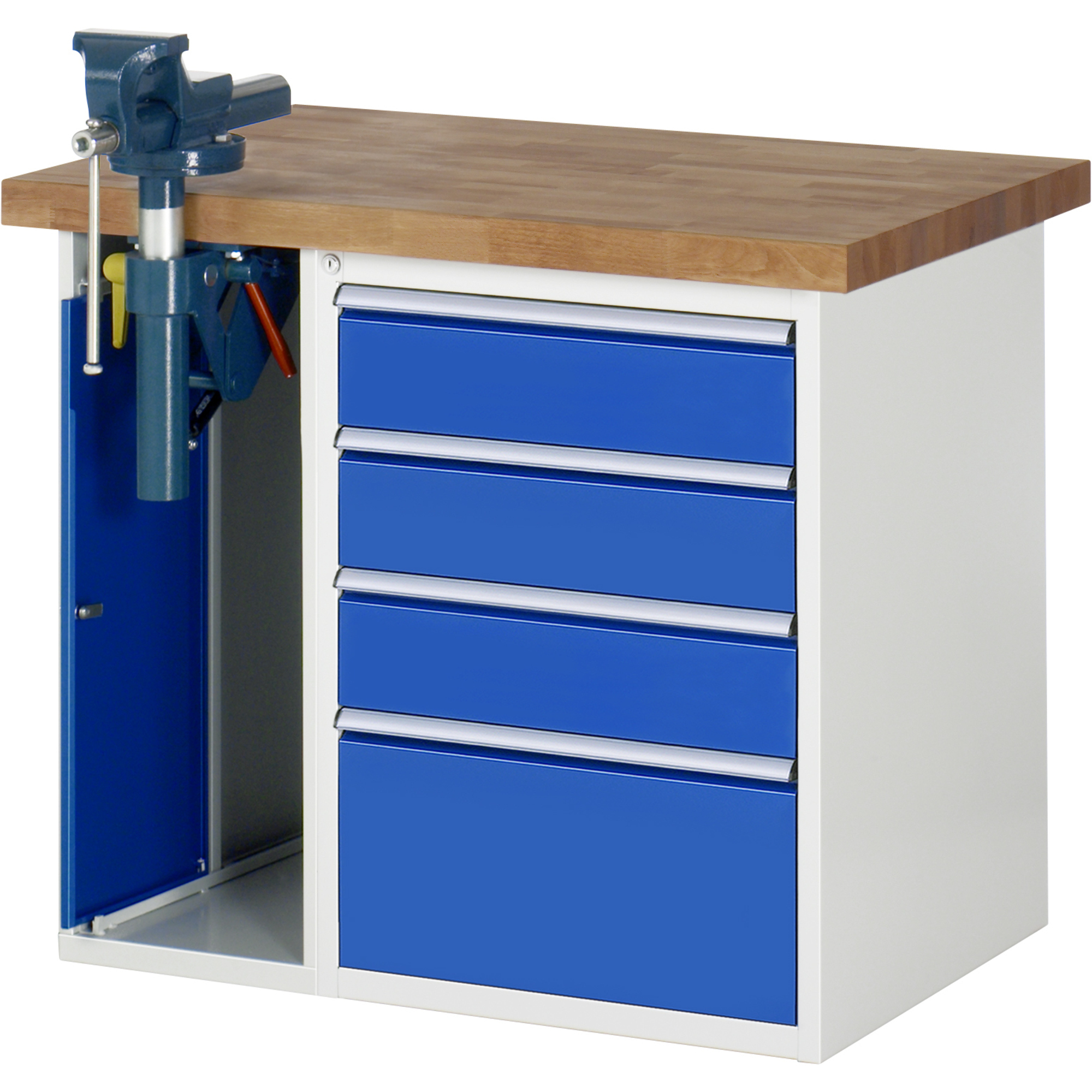 RAU Werkbank 7000 1.000 x 890 x 700 mm (B x H x T) enzianblau lichtgrau